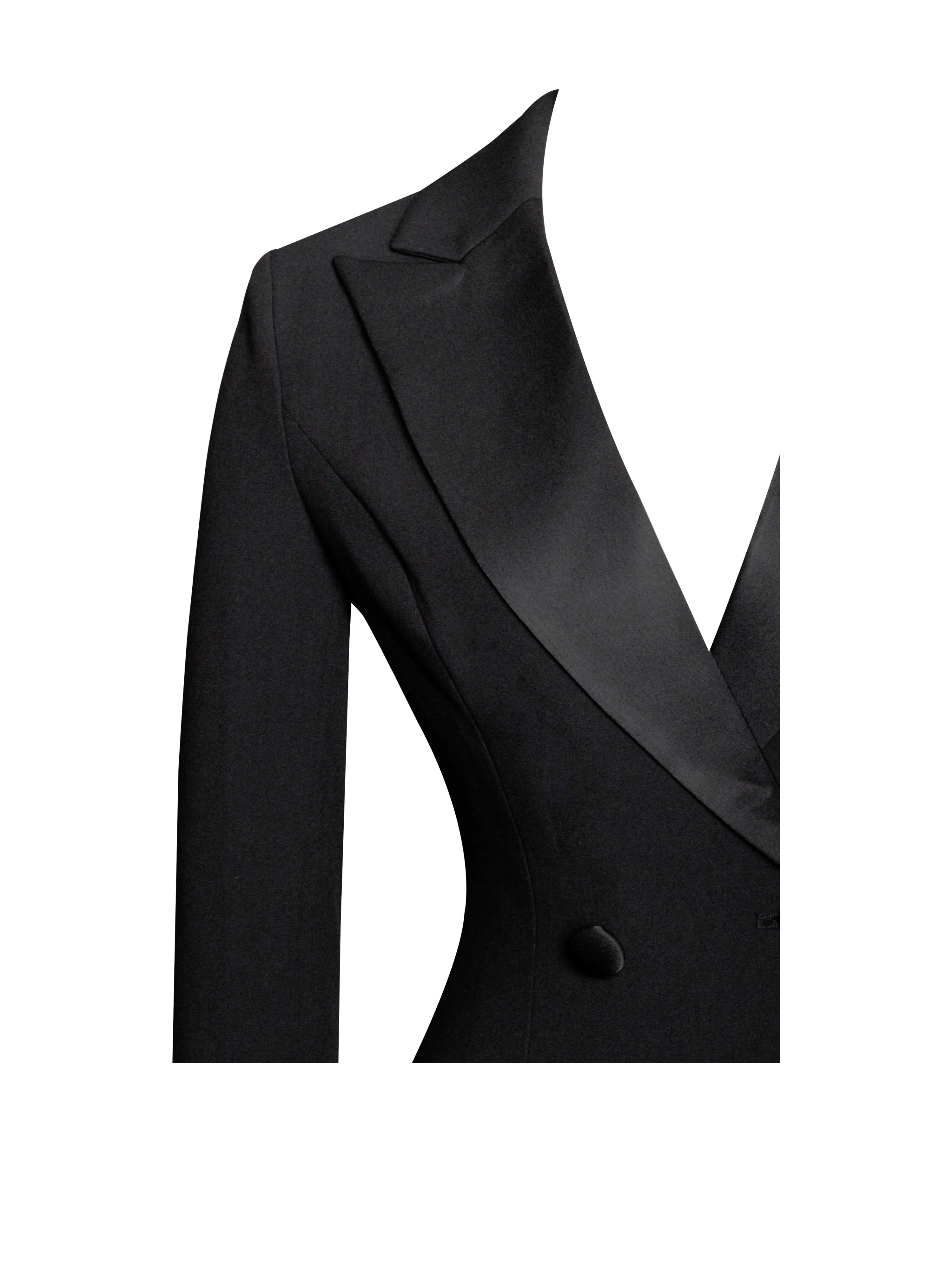 Calista Black Stretch Crepe Blazer Dress - Image 14