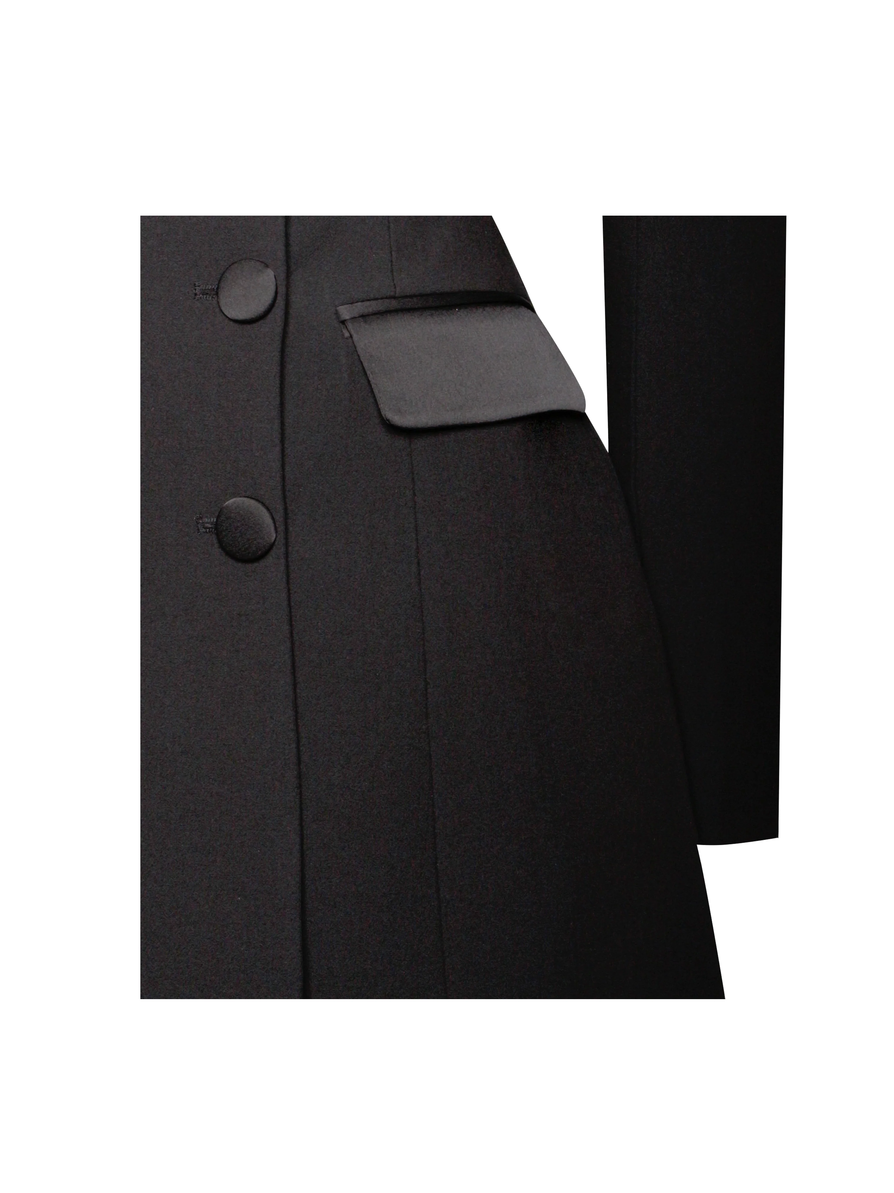 Calista Black Stretch Crepe Blazer Dress - Image 15