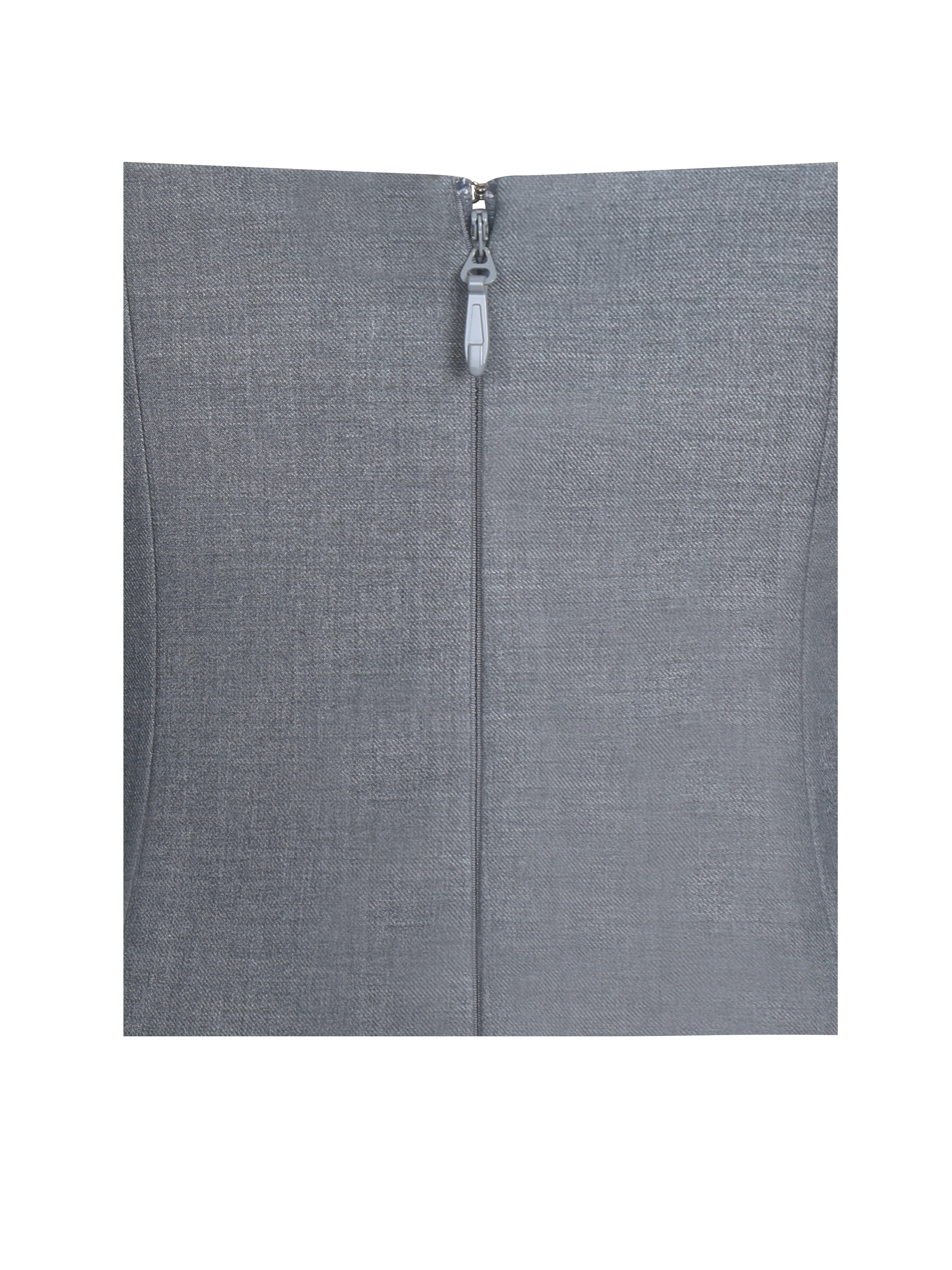 Daisy Grey Drop Waist Fur Trim Halter Mini Dress - Image 14