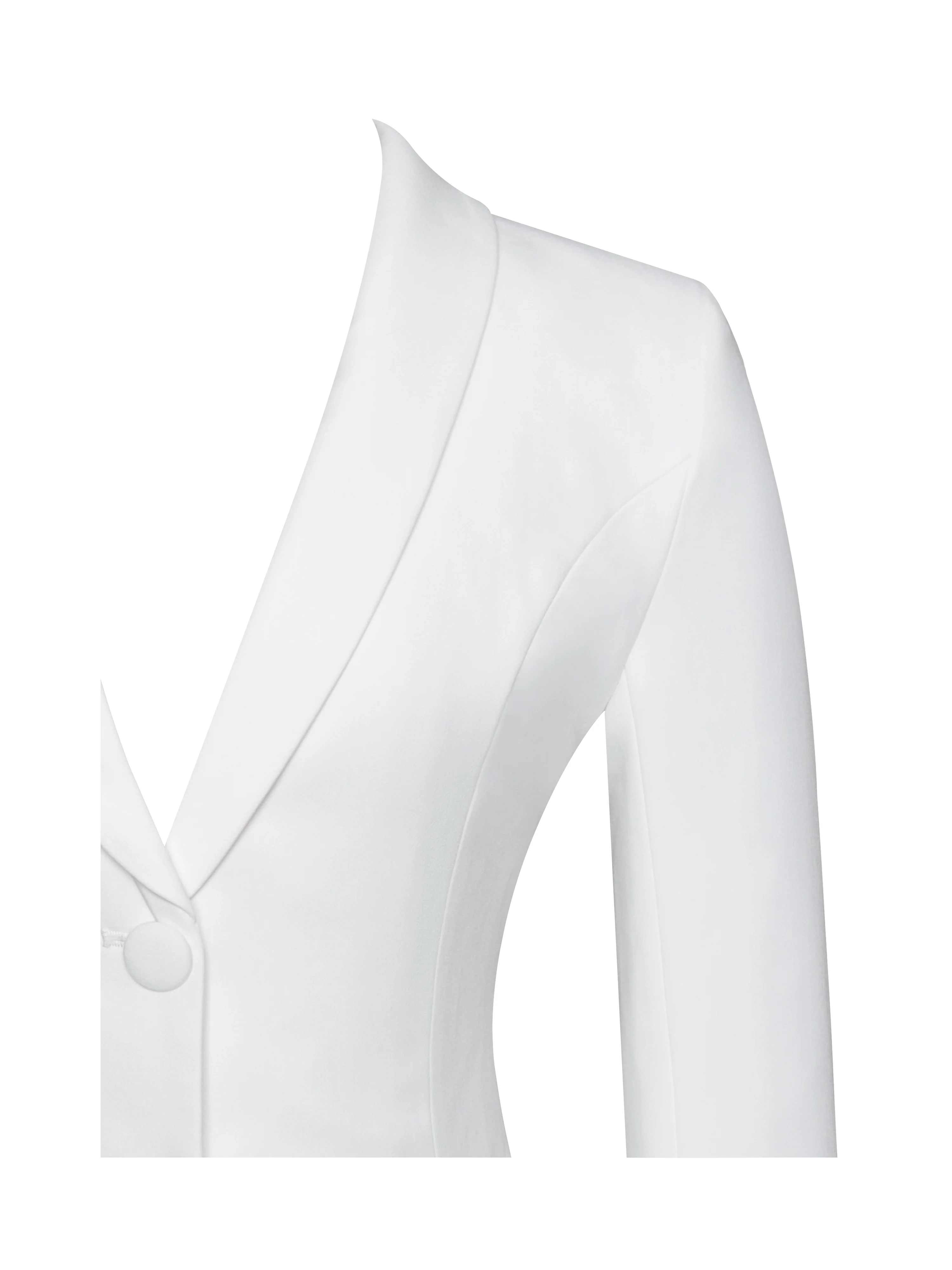 Delia White Blazer Dress with Pleated Detail - Image 14