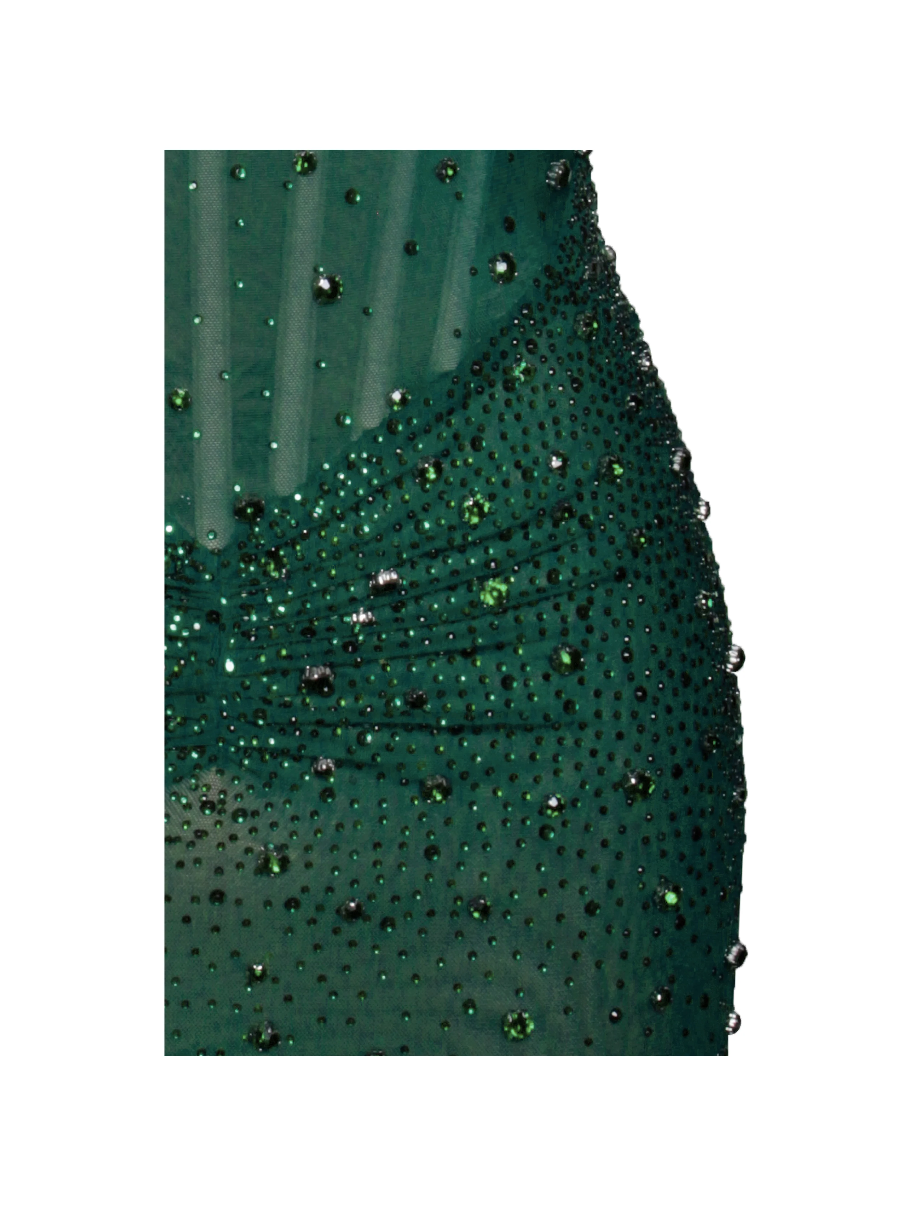 Fatima Green Crystal Sleeveless Corset Mermaid Maxi Dress - Image 13