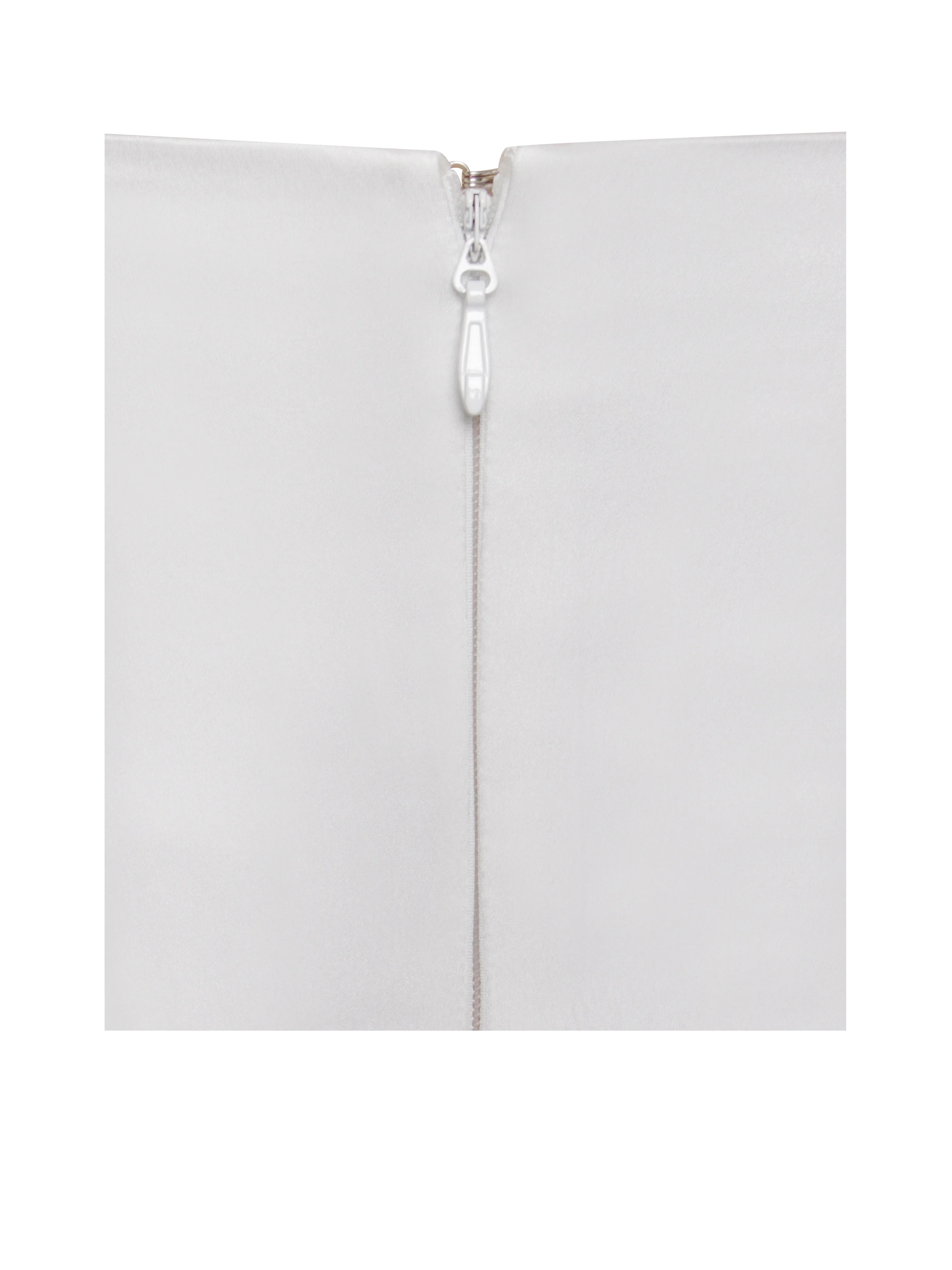 Freddie White Lace Satin Maxi Corset Dress - Image 16