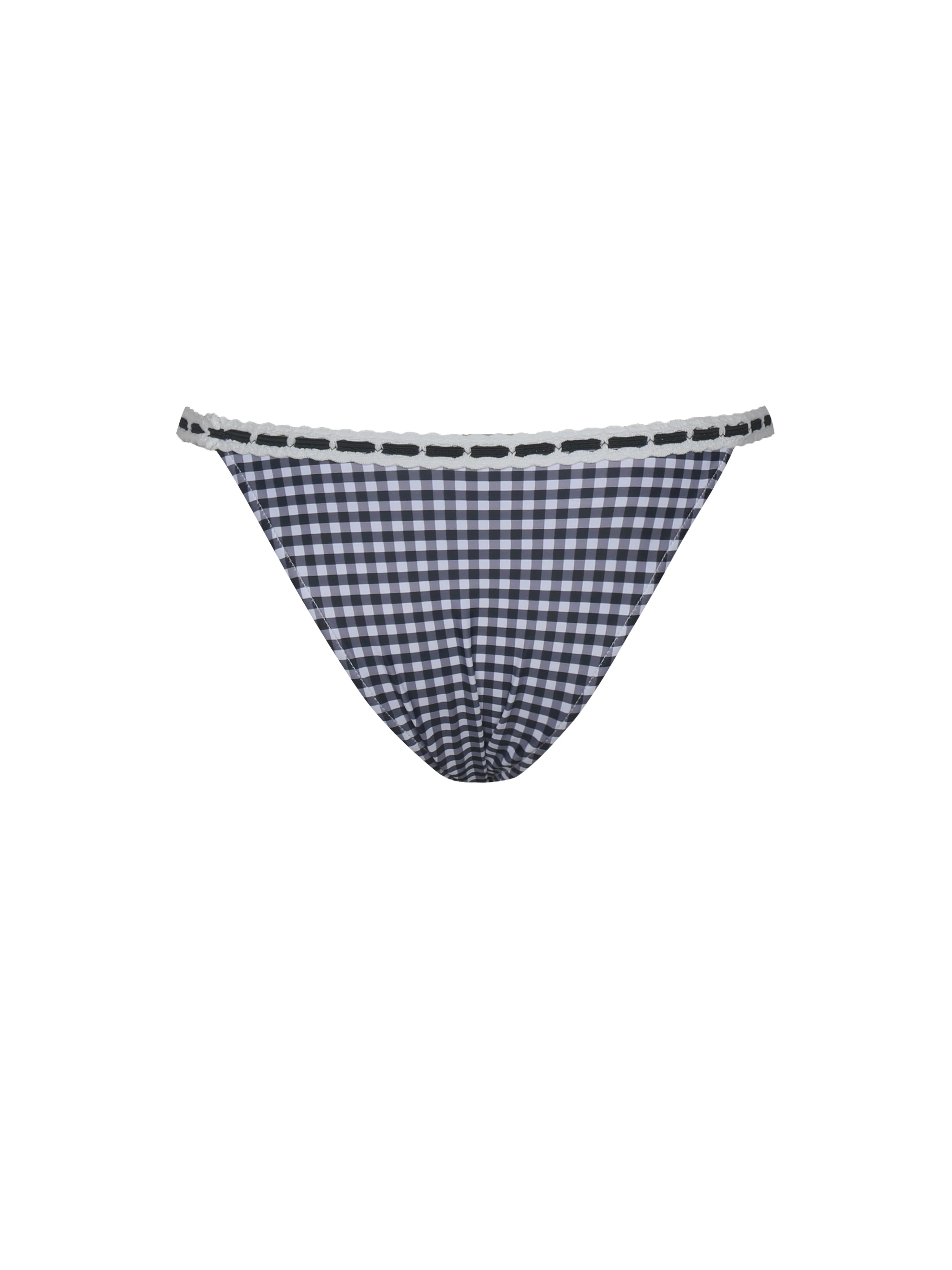 Genevia Gingham Lace Decoration Bikini Bottom - Image 12