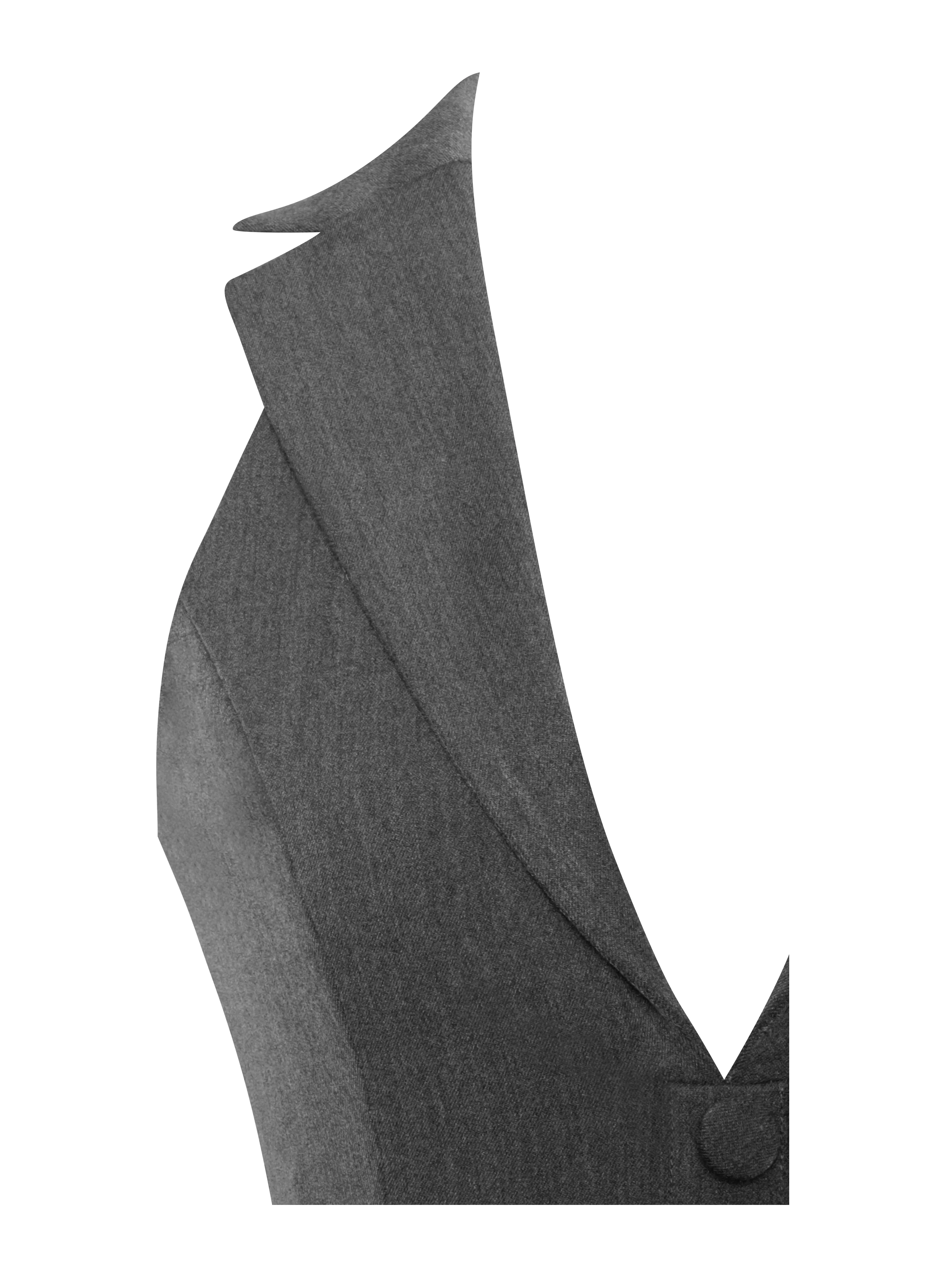 Hazel Grey Preppy Halter Neck Pleated Mini Dress - Image 15