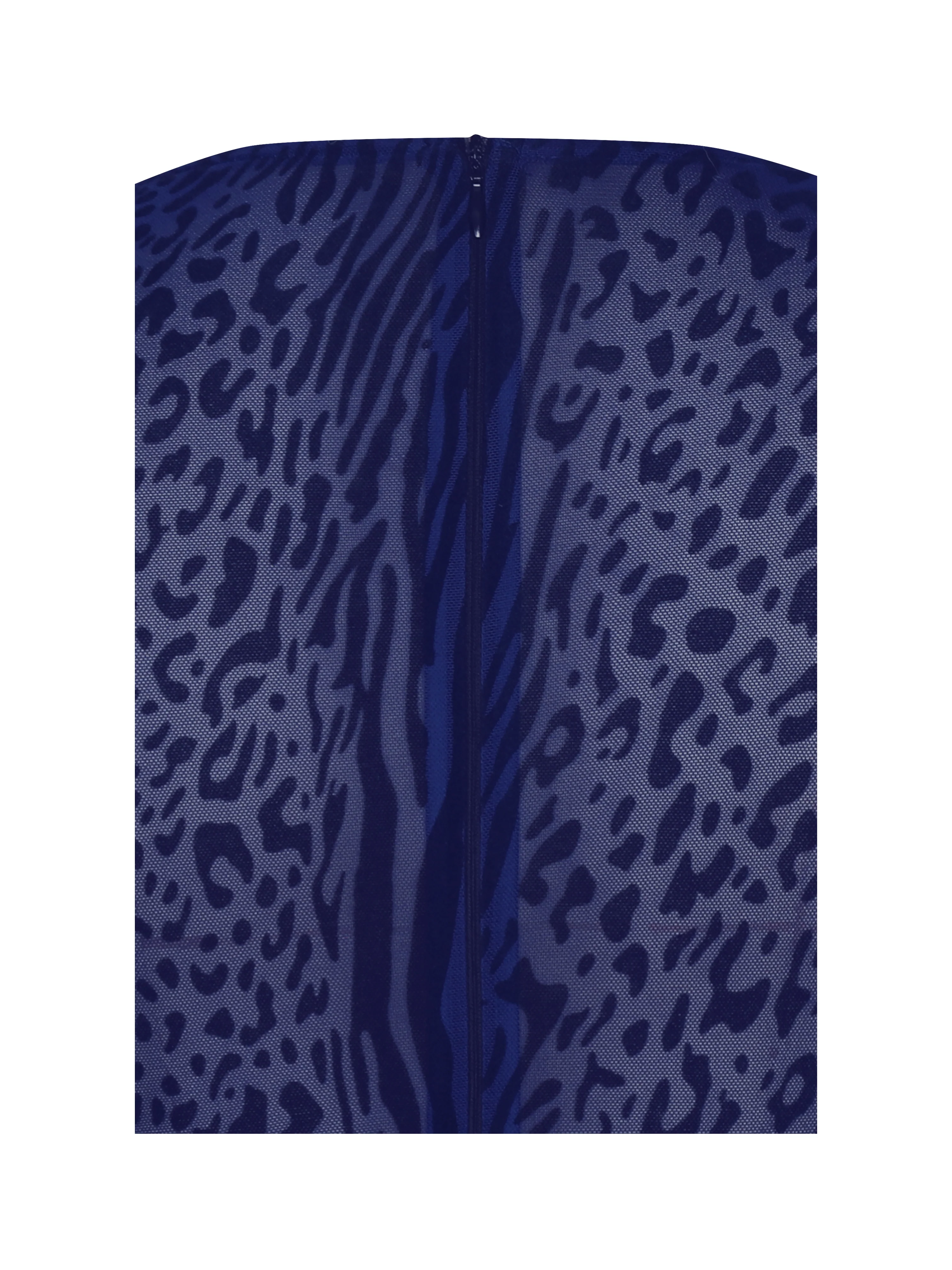 Ilyse Navy V-Neck Plunge Animal Print Mermaid Hem Maxi Dress - Image 16
