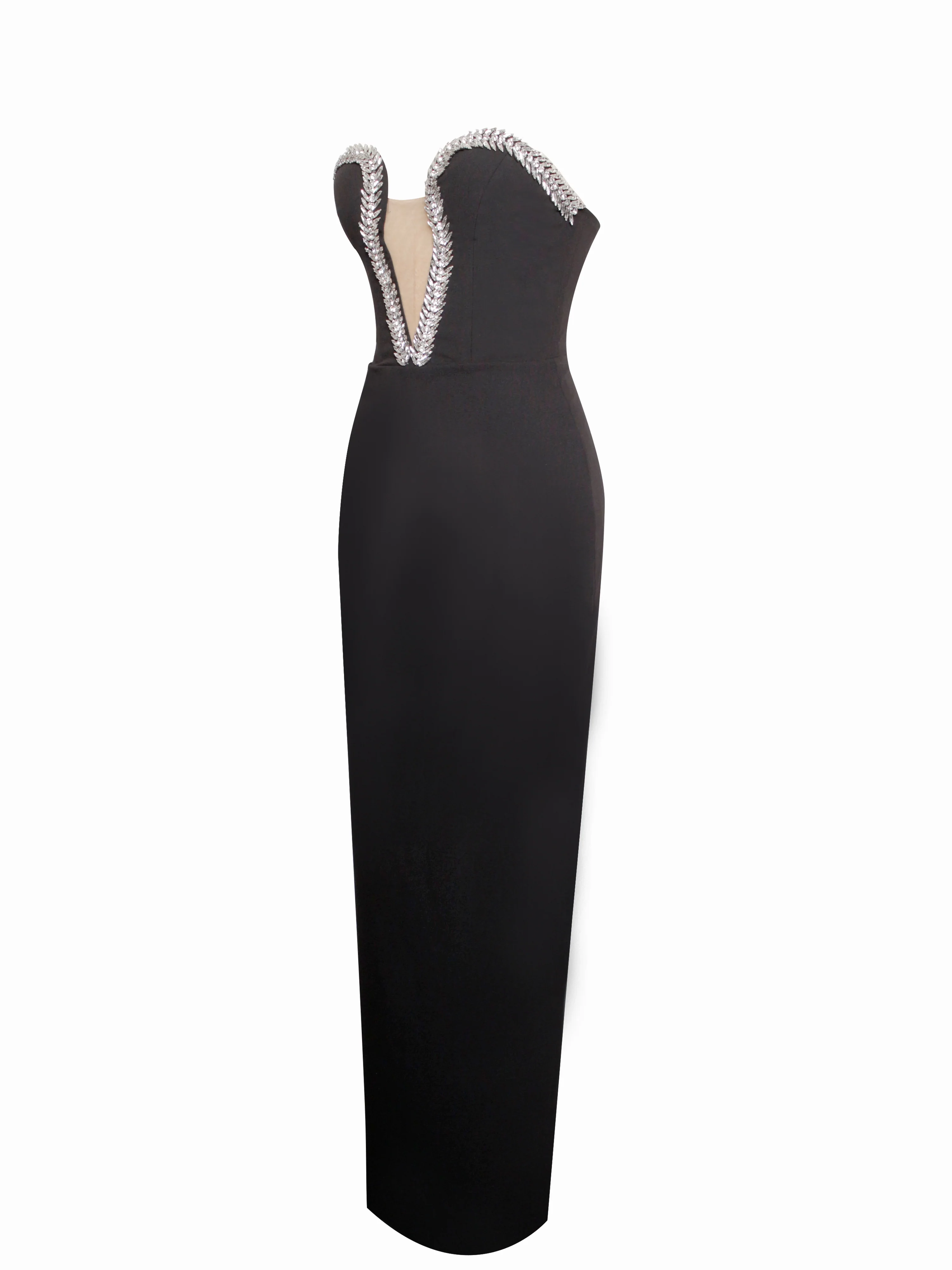 Ivanna Black Crystal Embellished Maxi Dress - Image 13