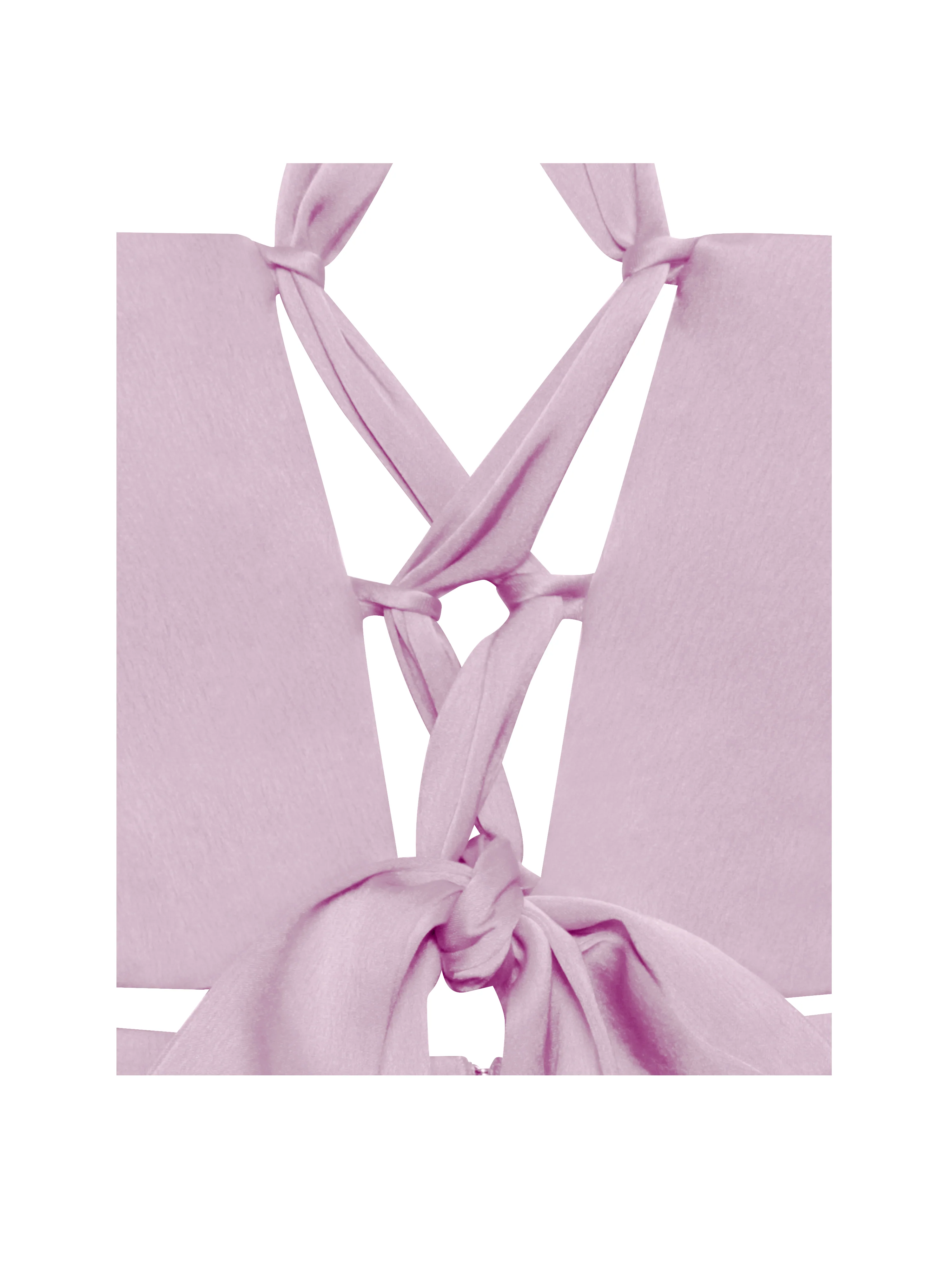 Ivona Mauve Halter Neck Double Duchess Satin Gown - Image 10