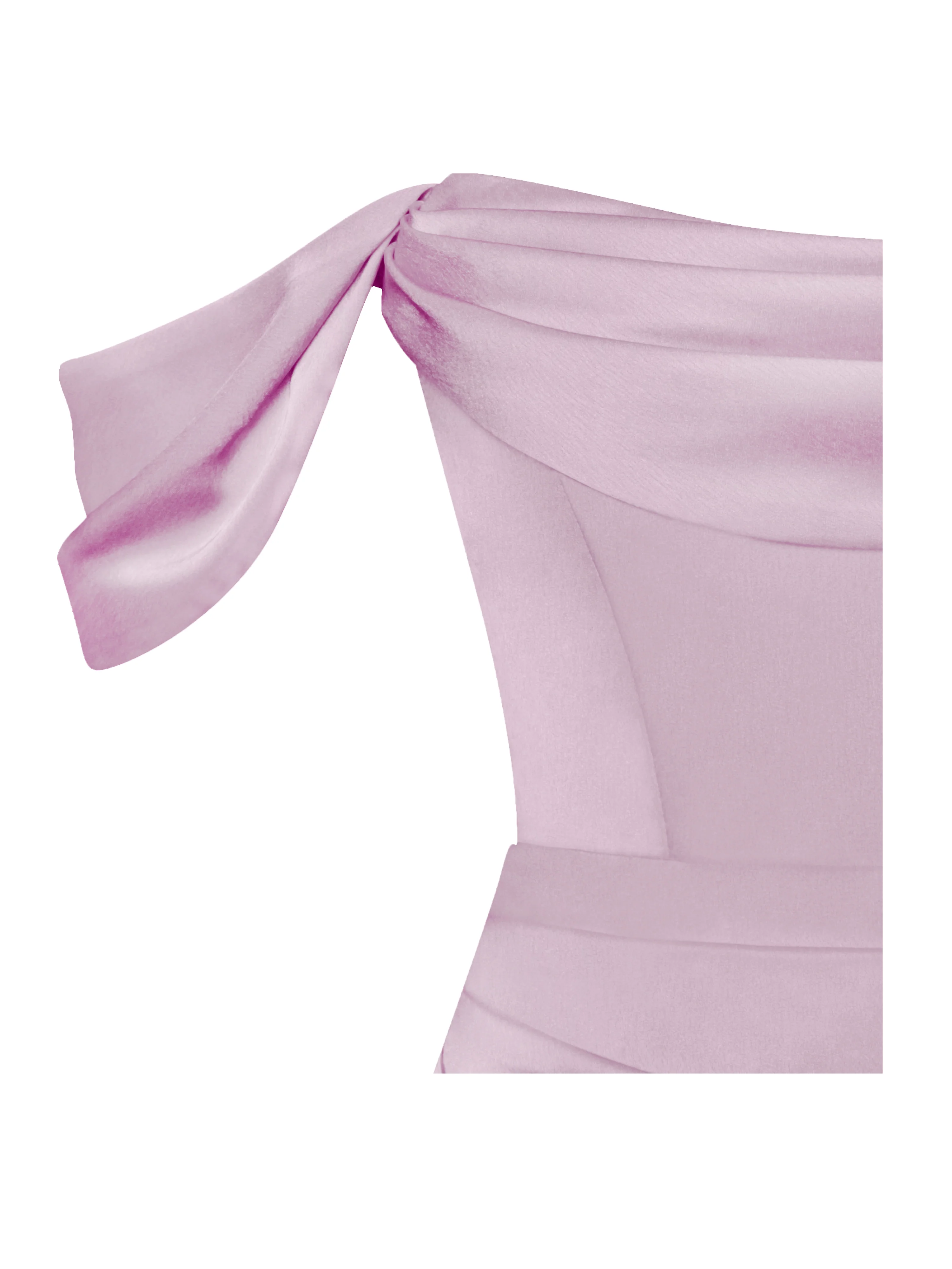 Ivona Mauve Halter Neck Double Duchess Satin Gown - Image 9