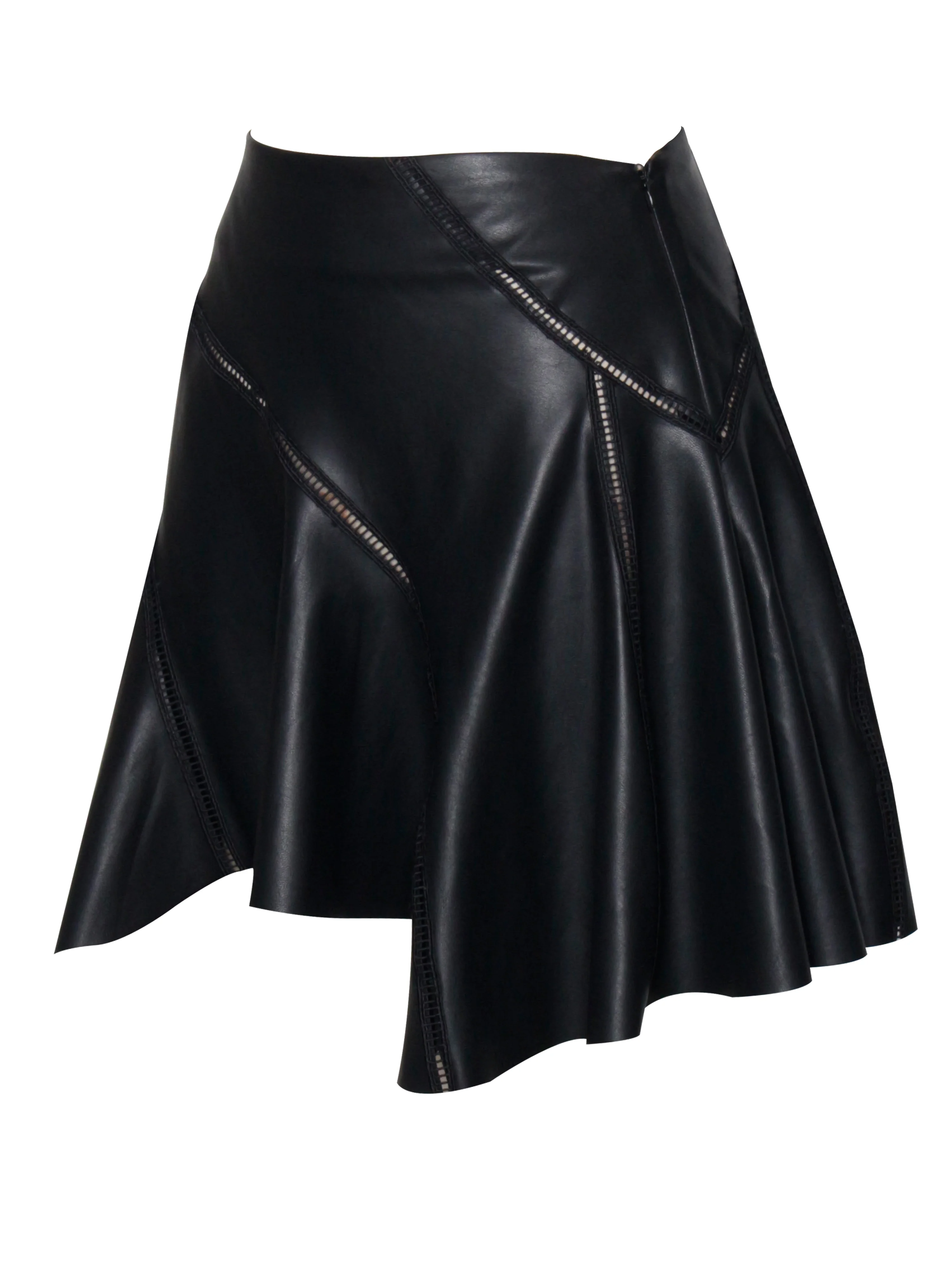 Mariah Black Vegan Leather Mini Skirt - Image 8