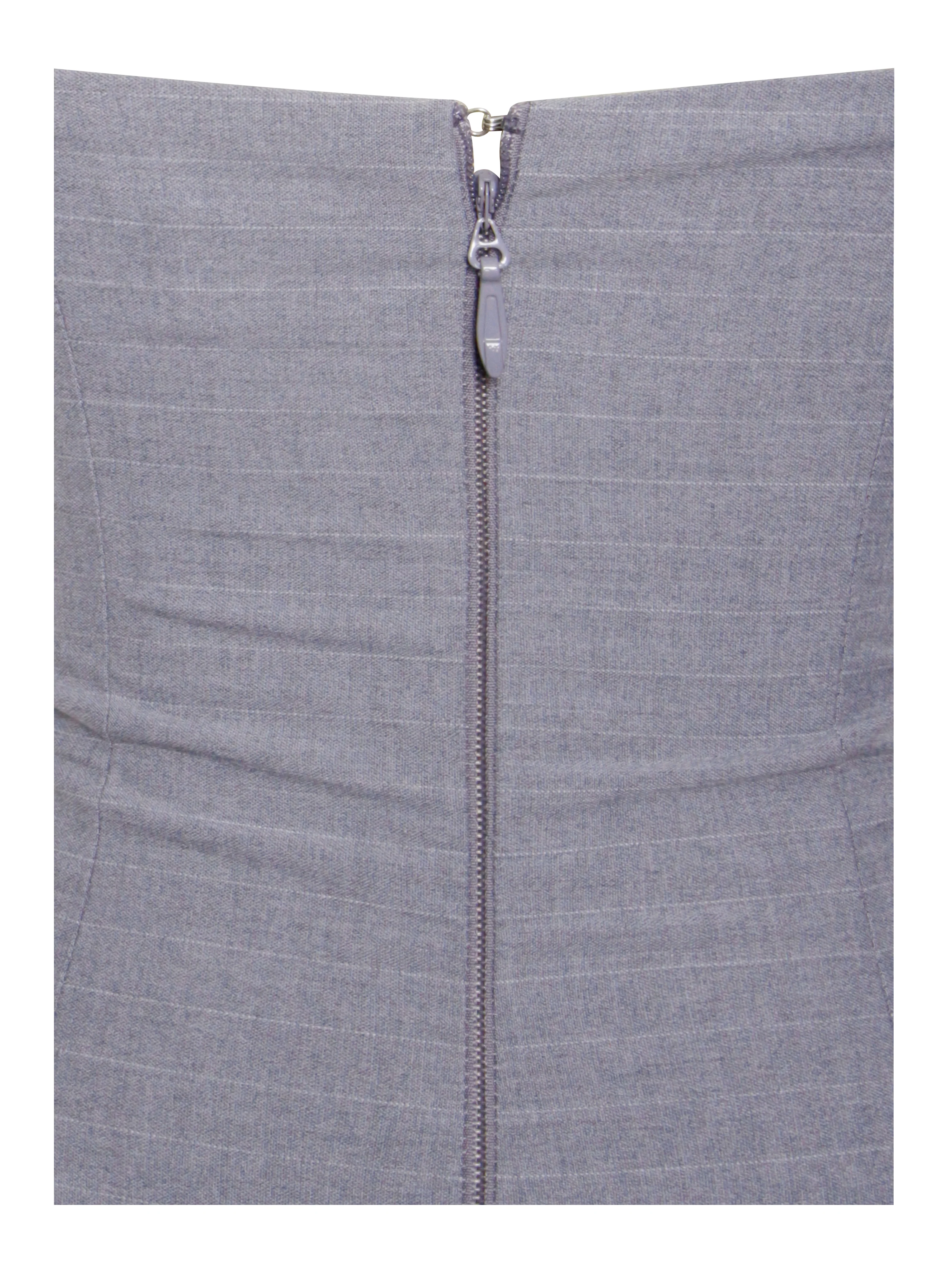 Melody Gray Stripe Halter Drop Waist Mini Dress - Image 16