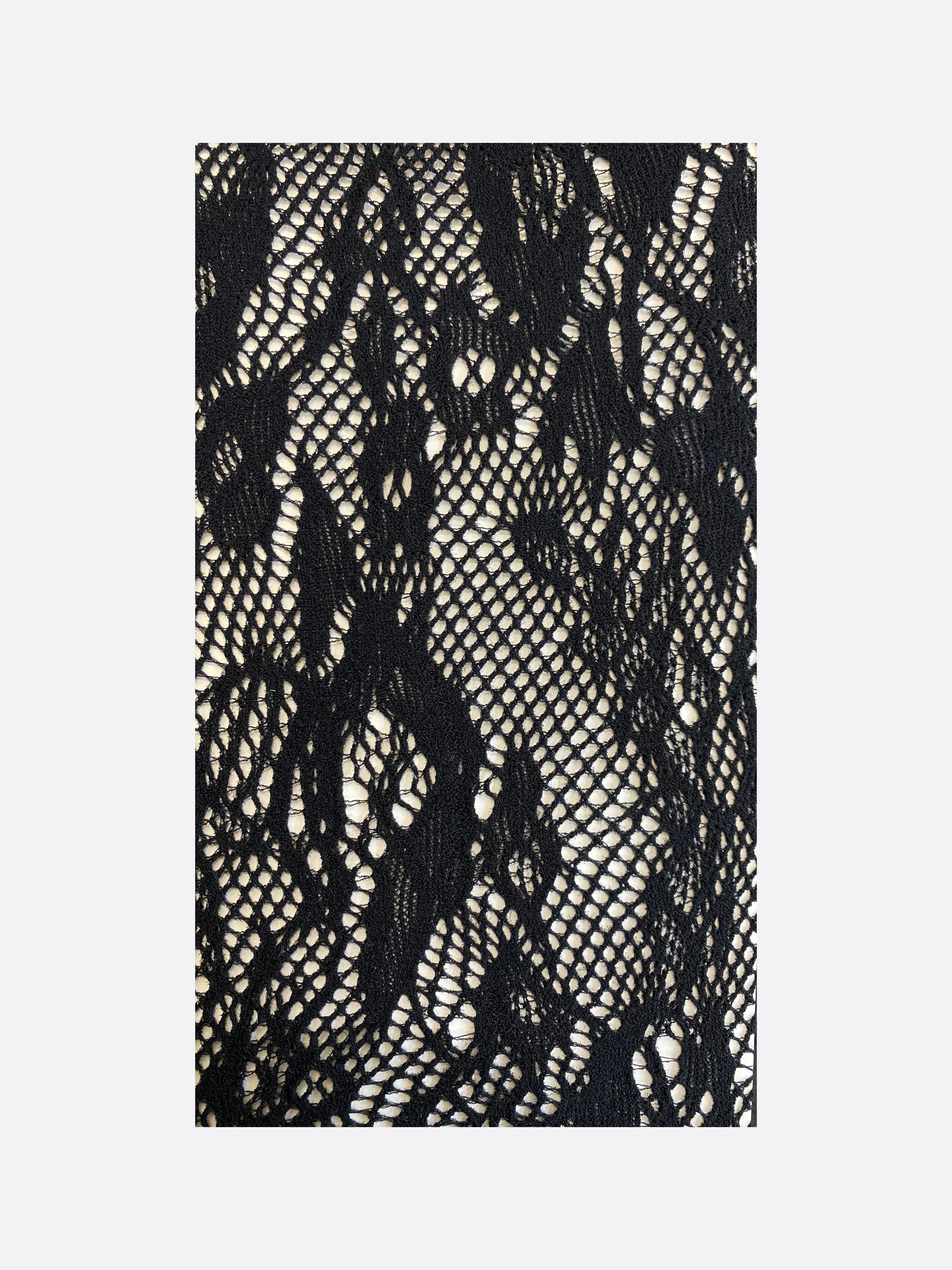 Miss Circle Black Lace Floral Print Tights - Image 8