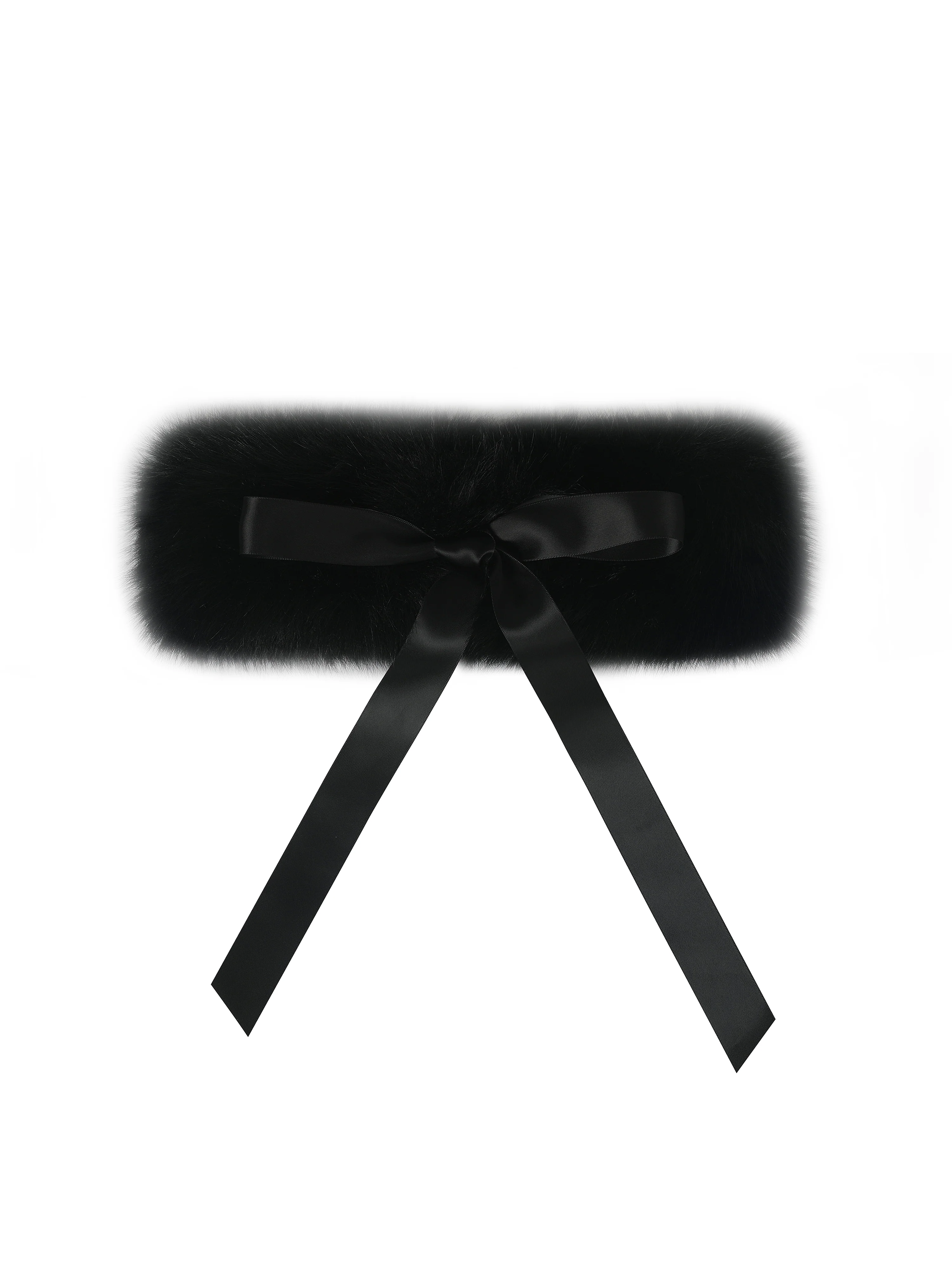 Miss Circle Black Wrap Around Vegan Fur Hat - Image 14