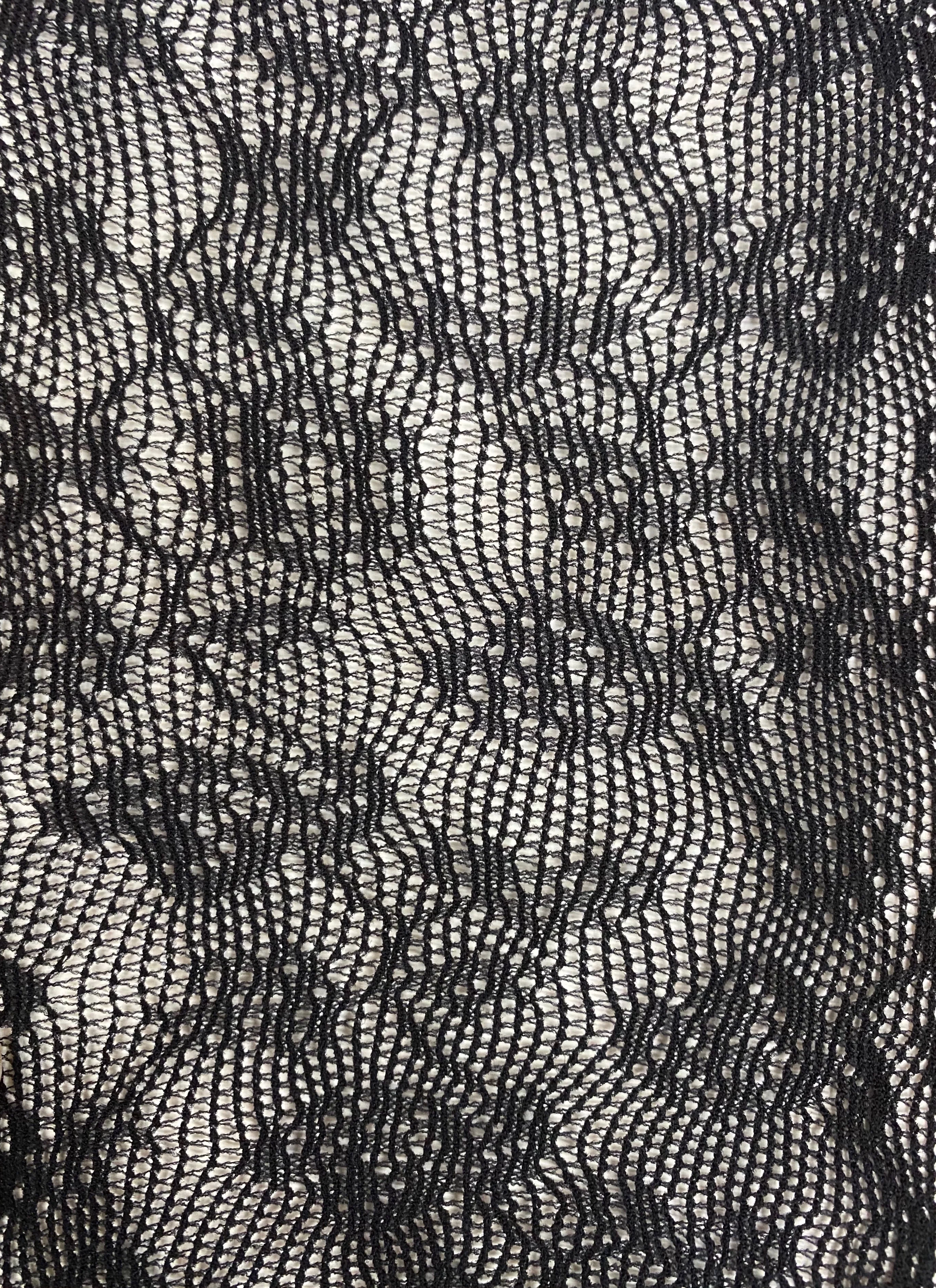 Miss Circle Black Lace Floral Print Thigh High Stockings - Image 5