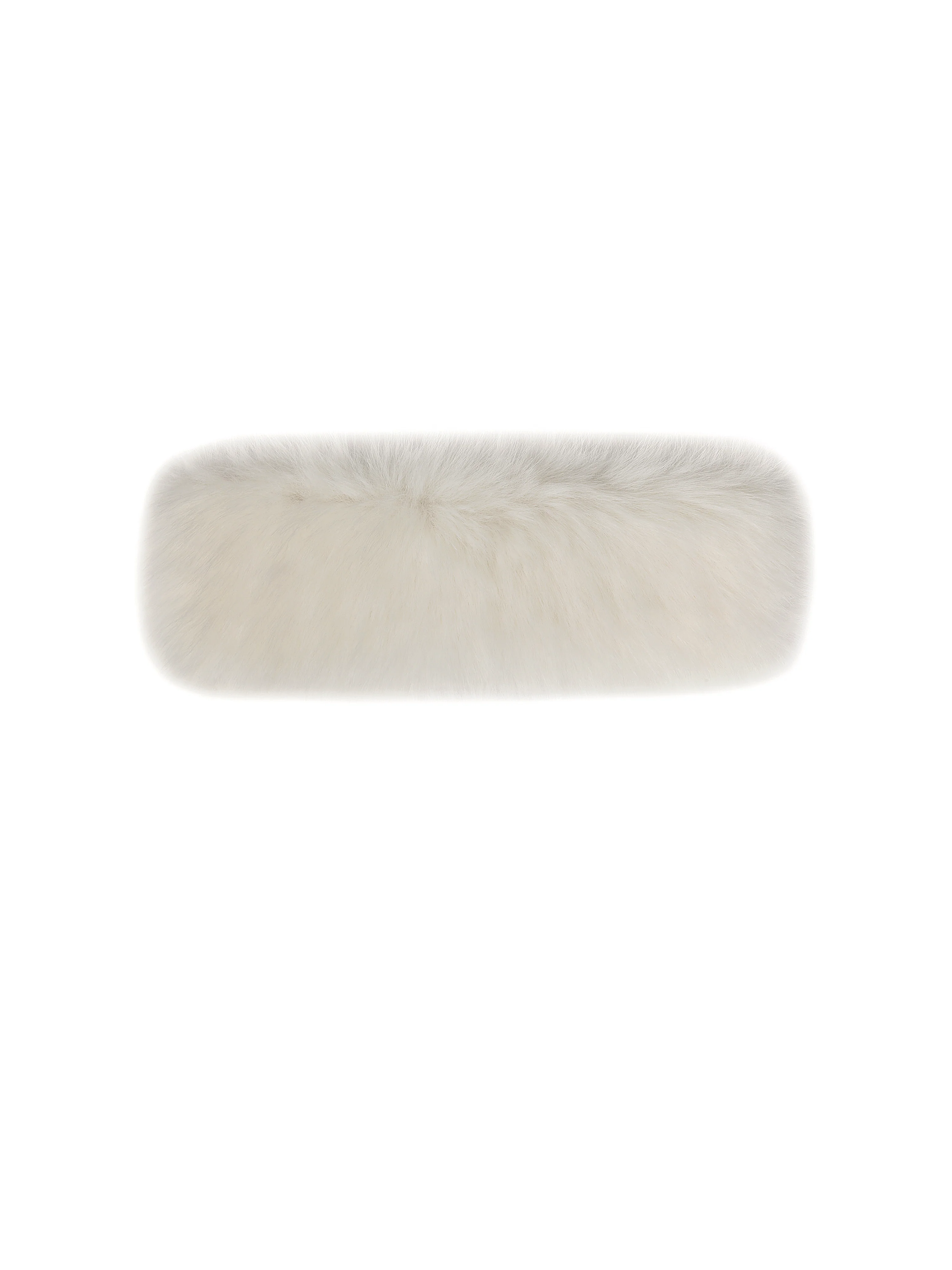 Miss Circle White Wrap Around Vegan Fur Hat - Image 10