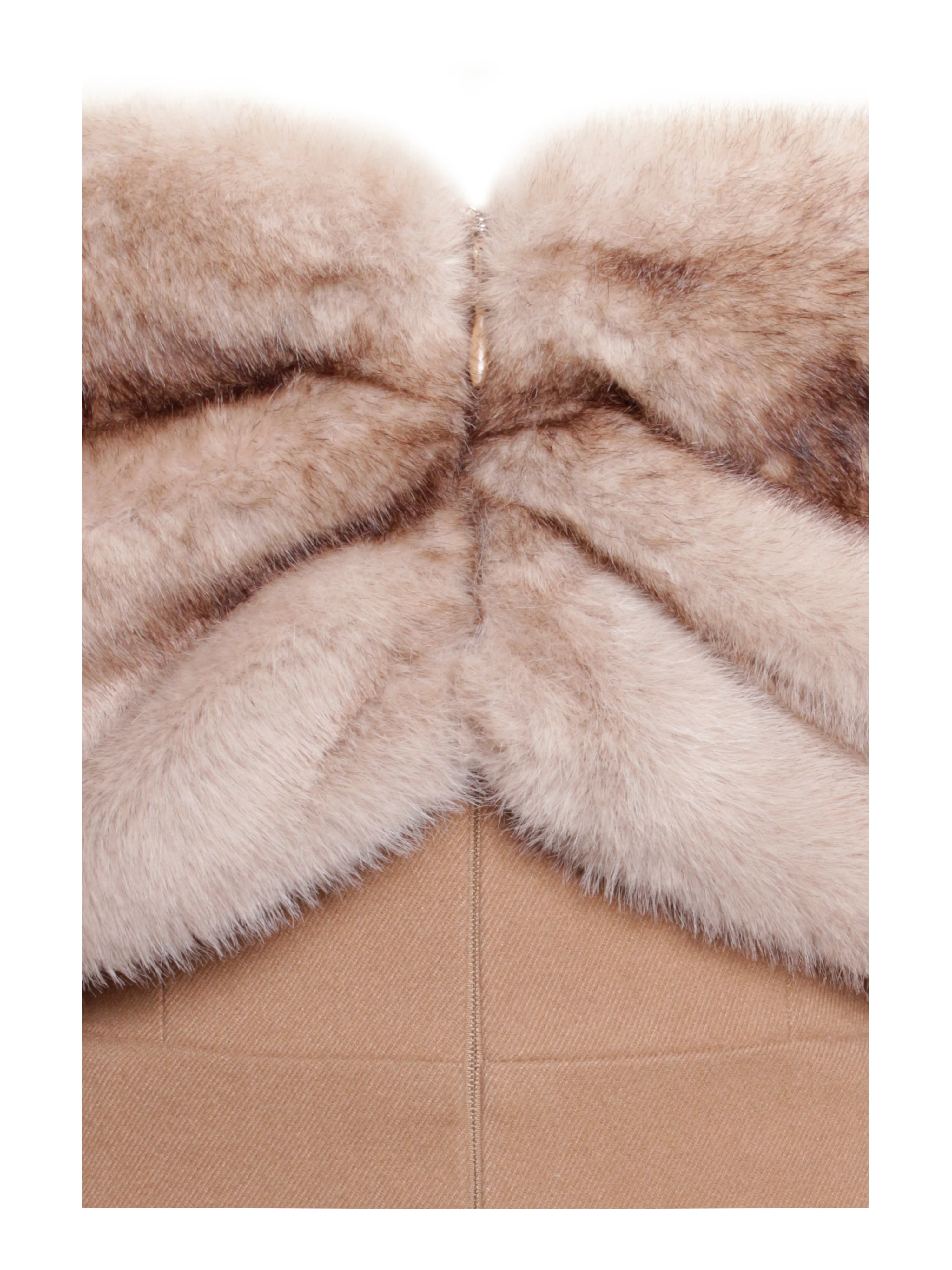 Nadira Off Shoulder Fur Trim Mini Dress - Image 14