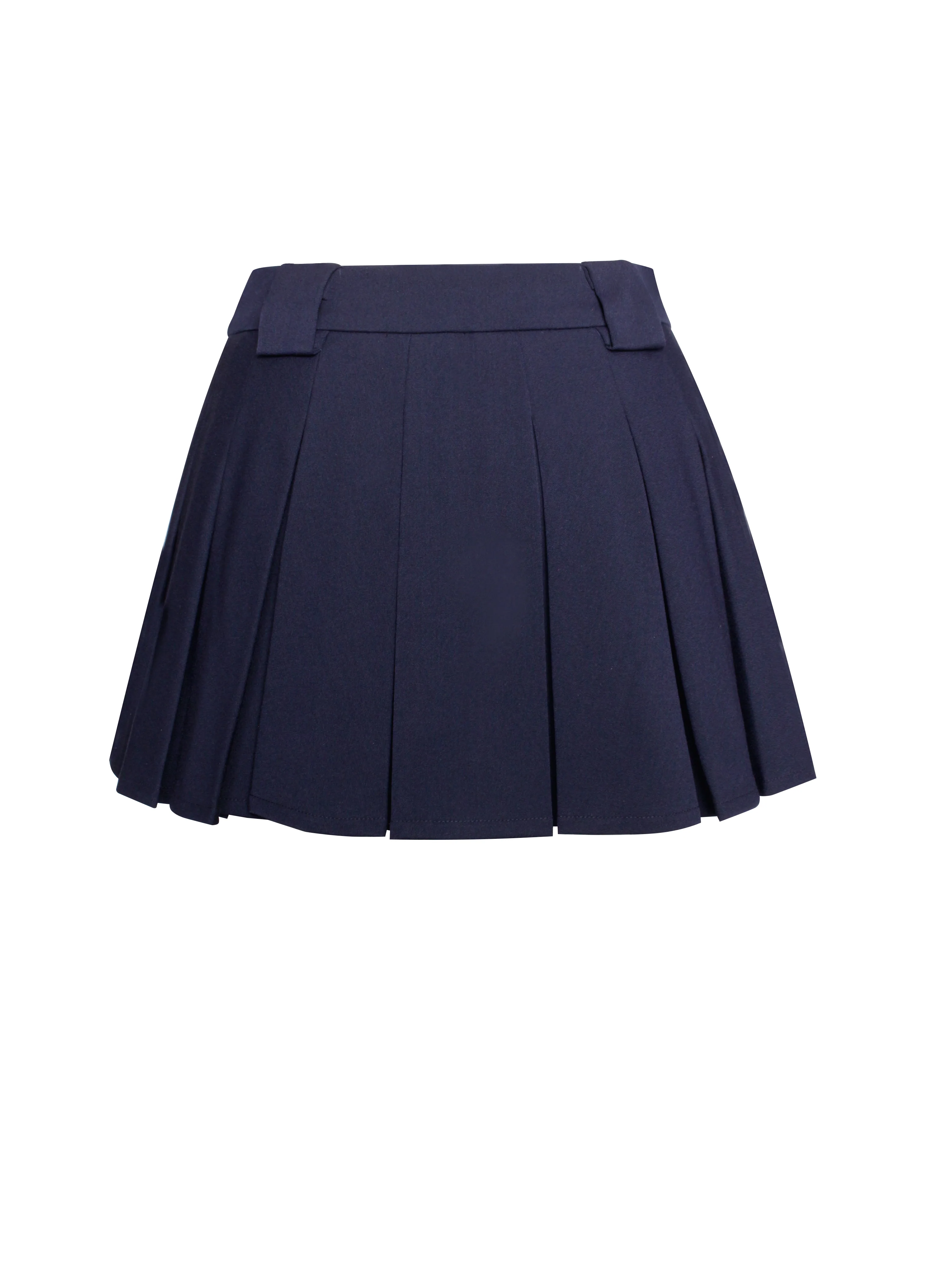 Nasya Navy Blue Pleated Mini Skort - Image 10