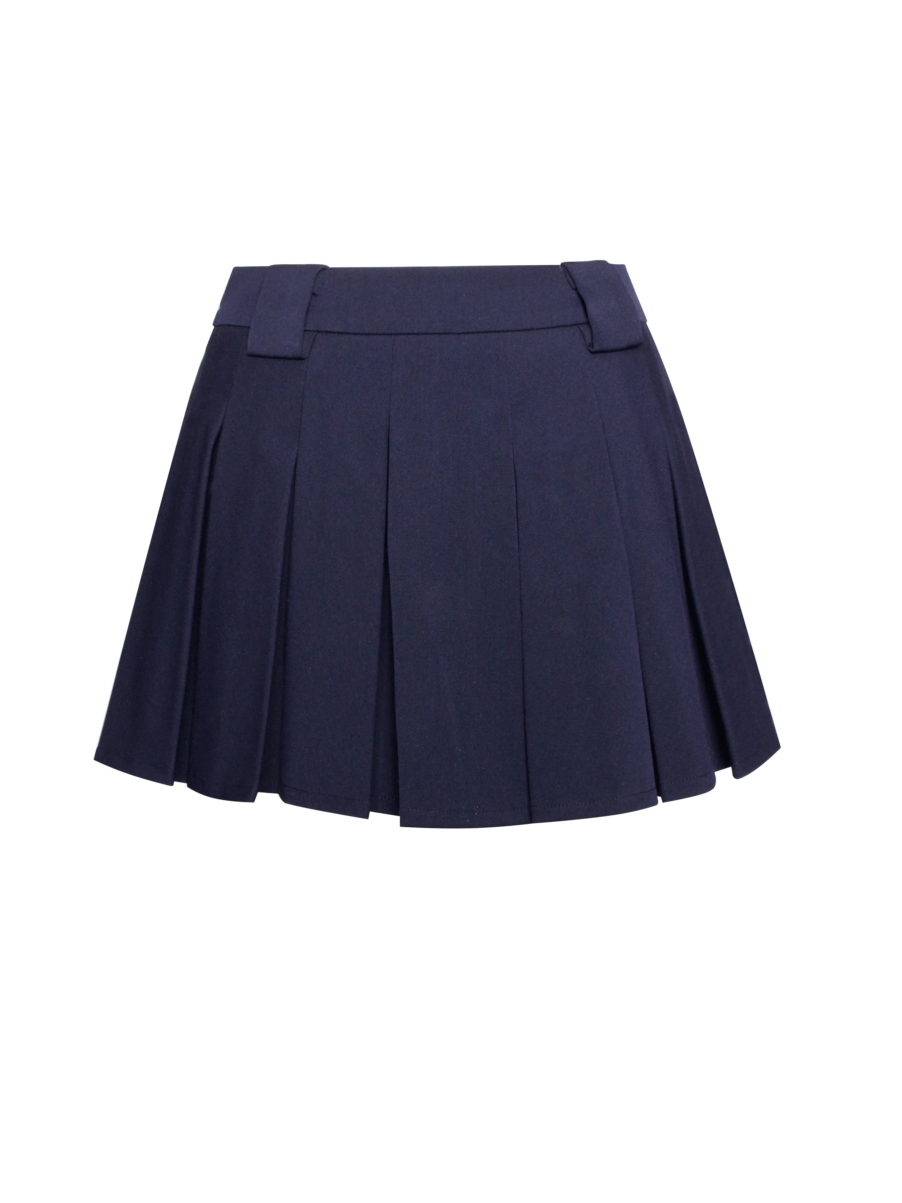 Nasya Navy Blue Pleated Mini Skort - Image 8