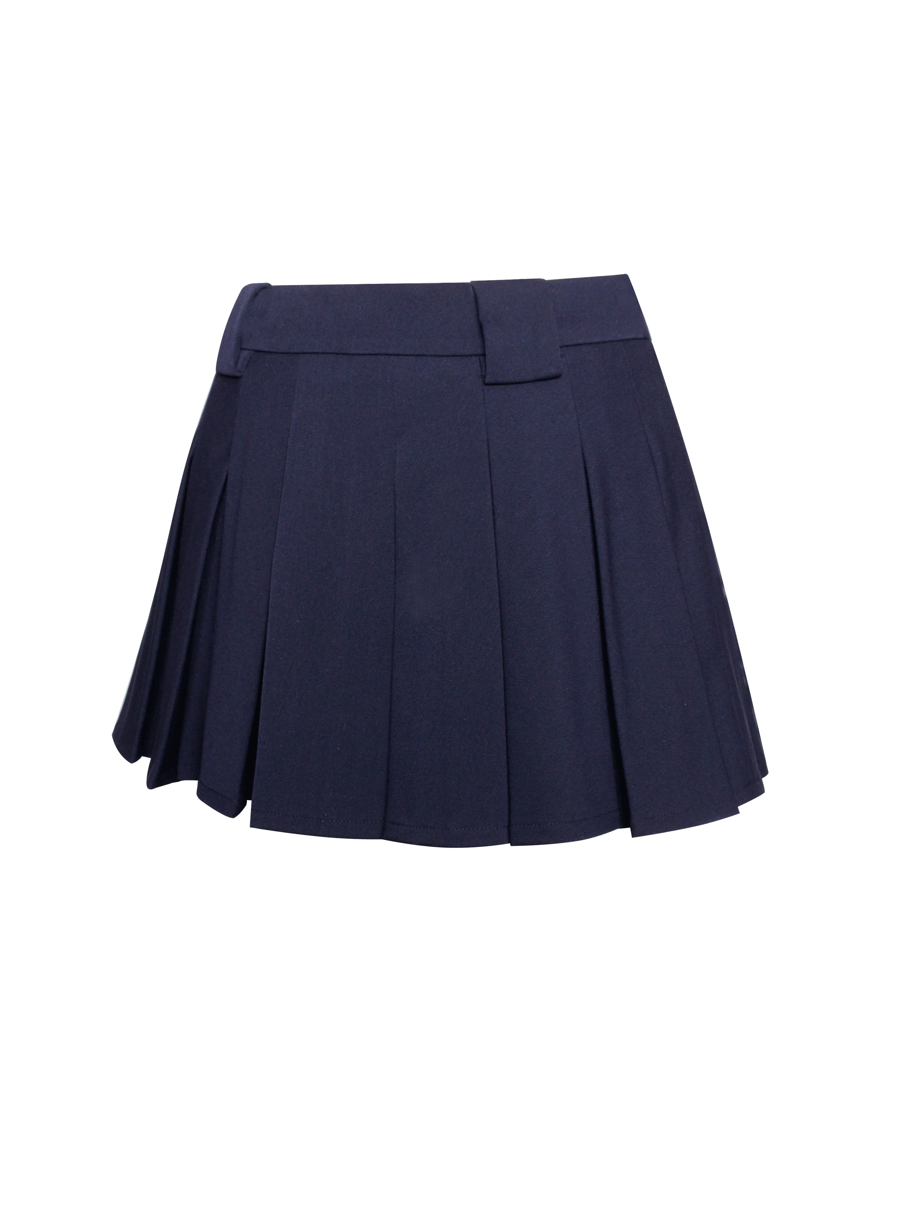 Nasya Navy Blue Pleated Mini Skort - Image 9