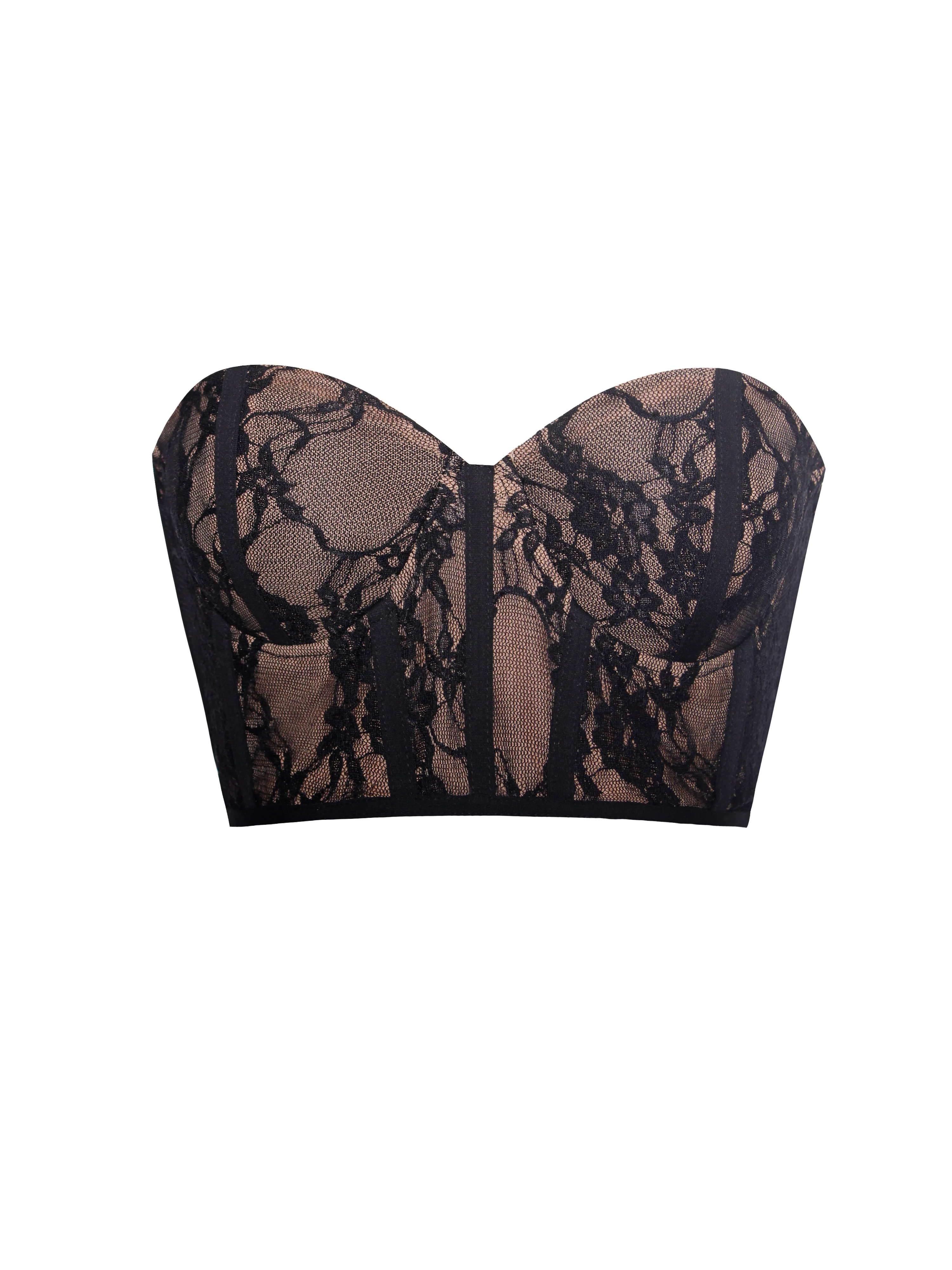New Romantics Black Lace Corset Top - Image 6