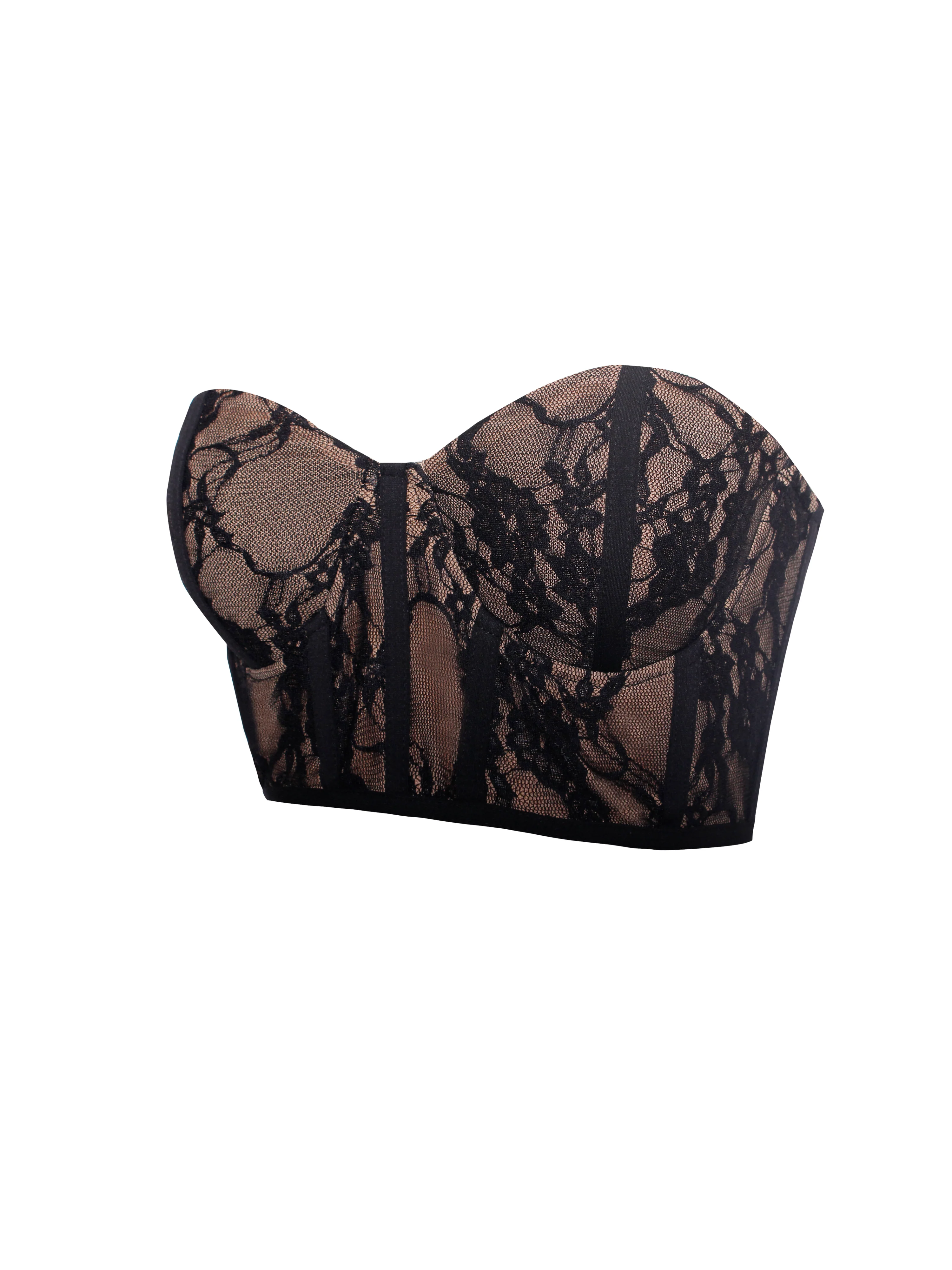 New Romantics Black Lace Corset Top - Image 7