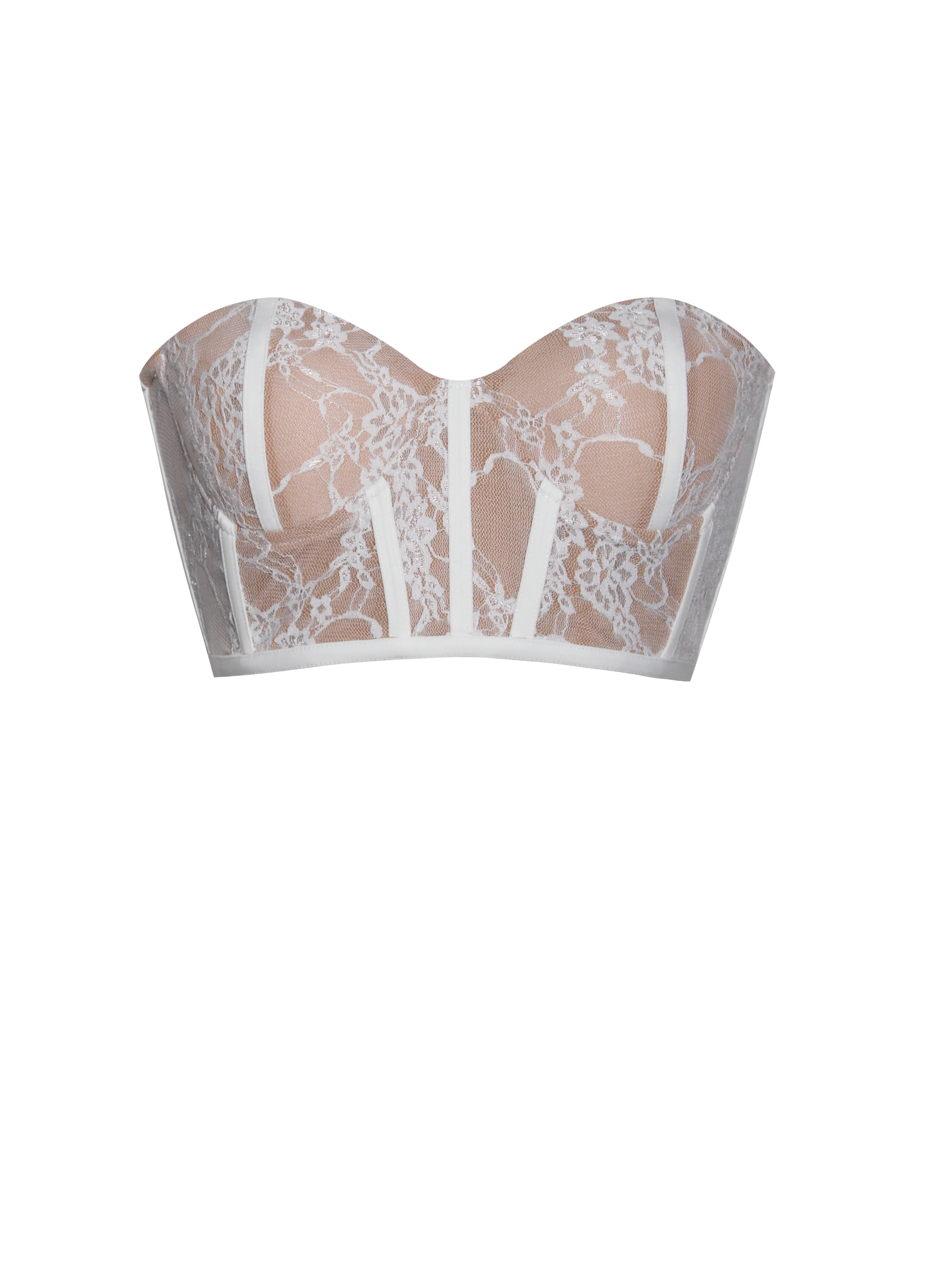 New Romantics White Lace Corset Top - Image 5