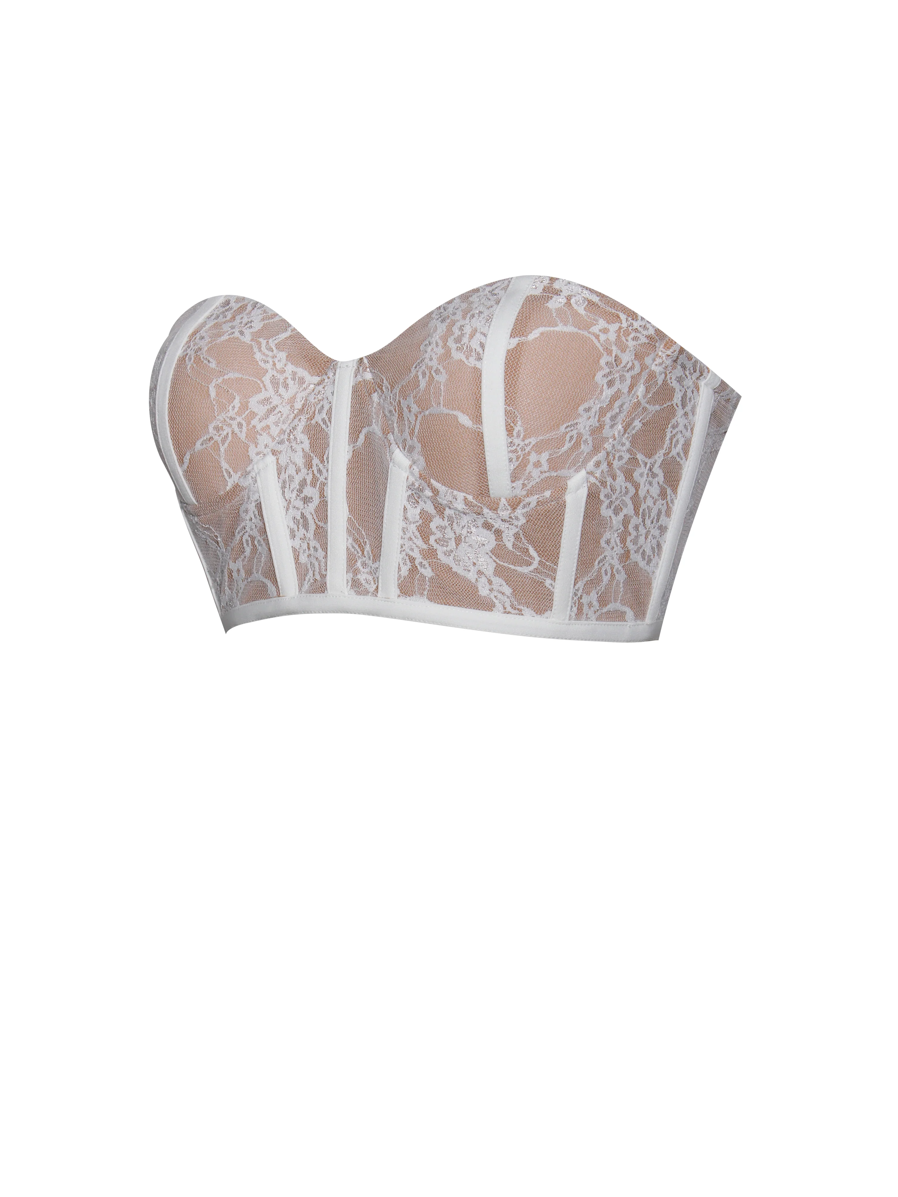 New Romantics White Lace Corset Top - Image 6