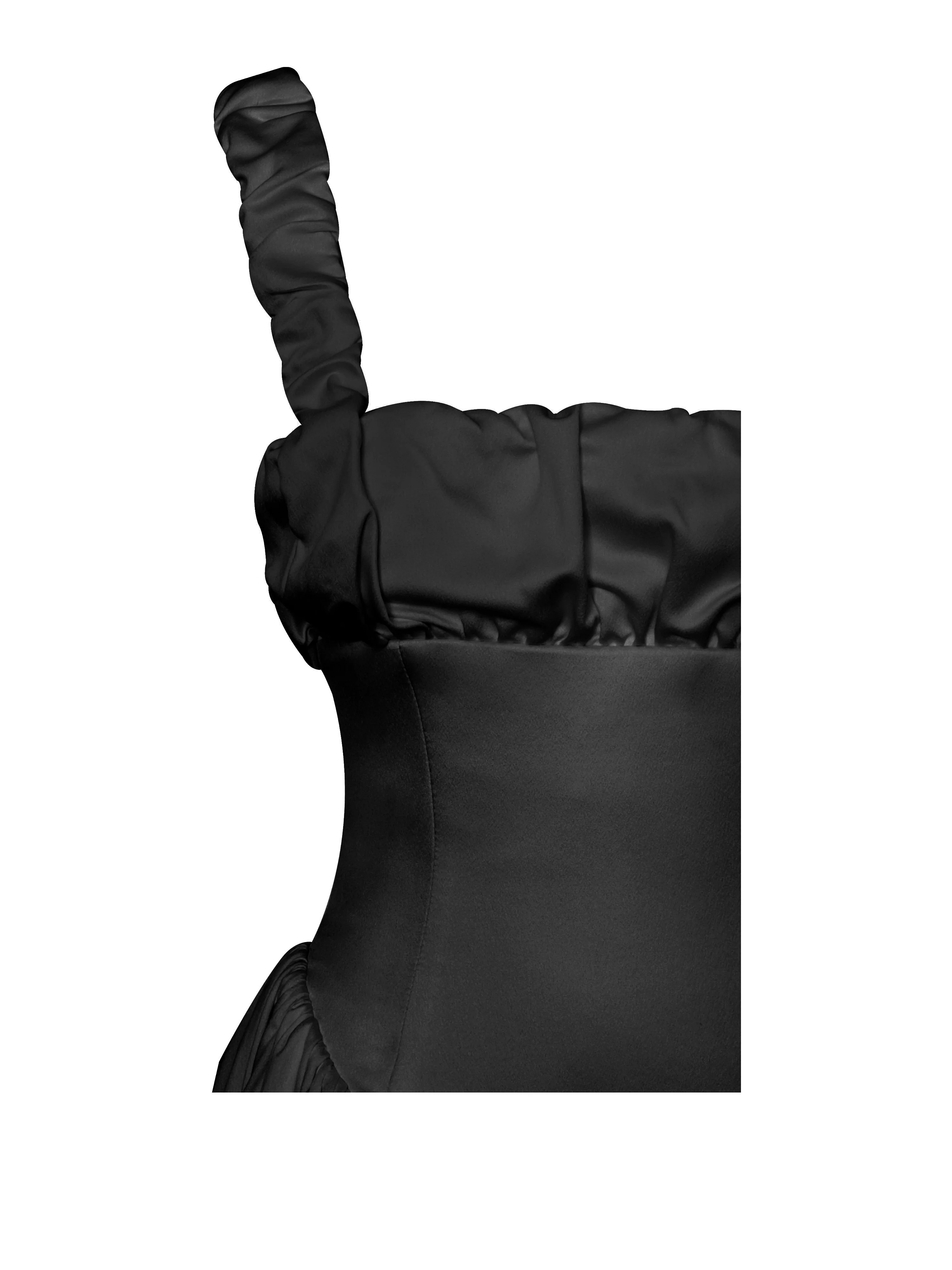 Noreen Black Satin Drop Waist Maxi Sundress - Image 13