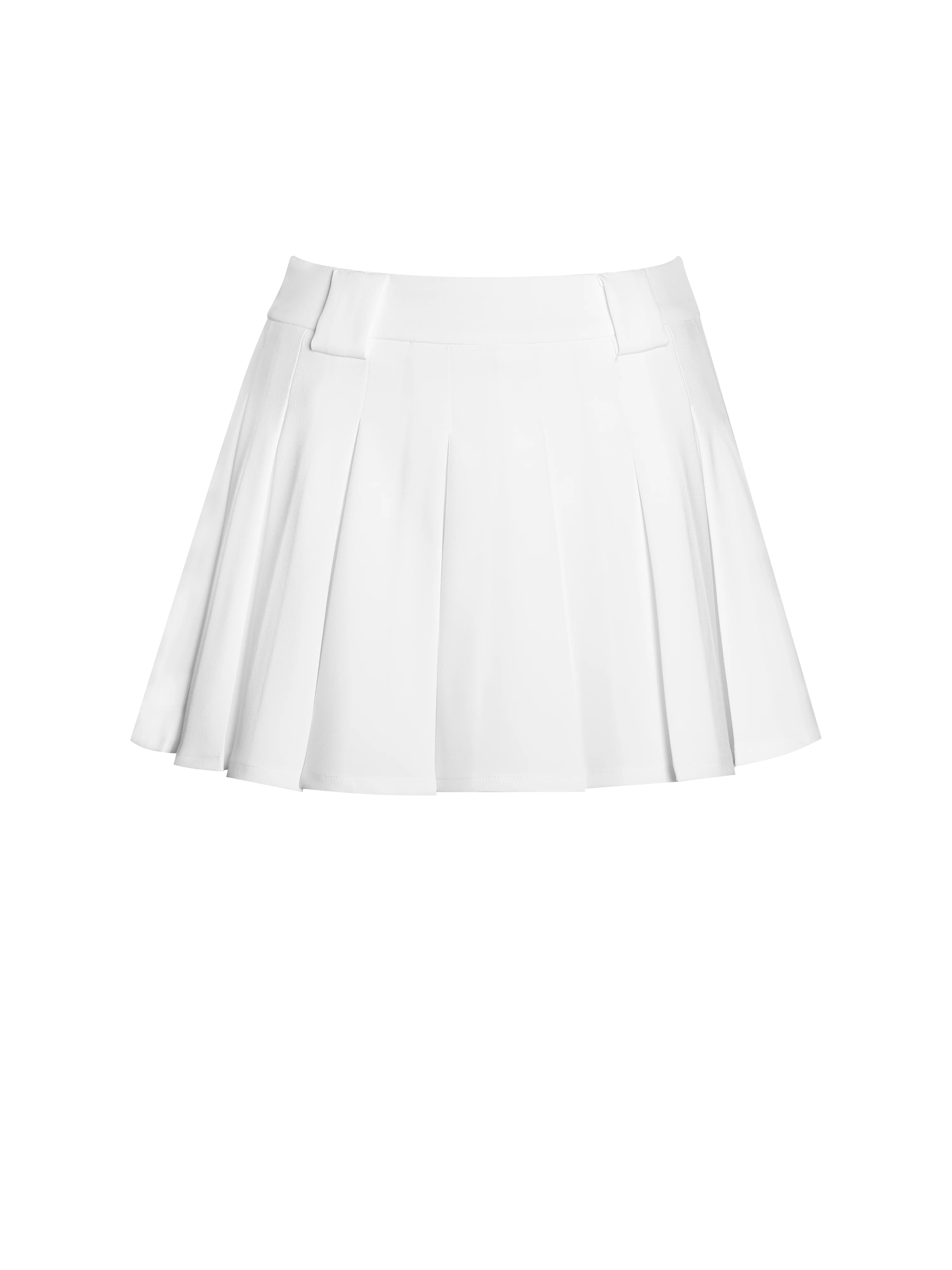 Oaklyn White Pleated Mini Skort - Image 10