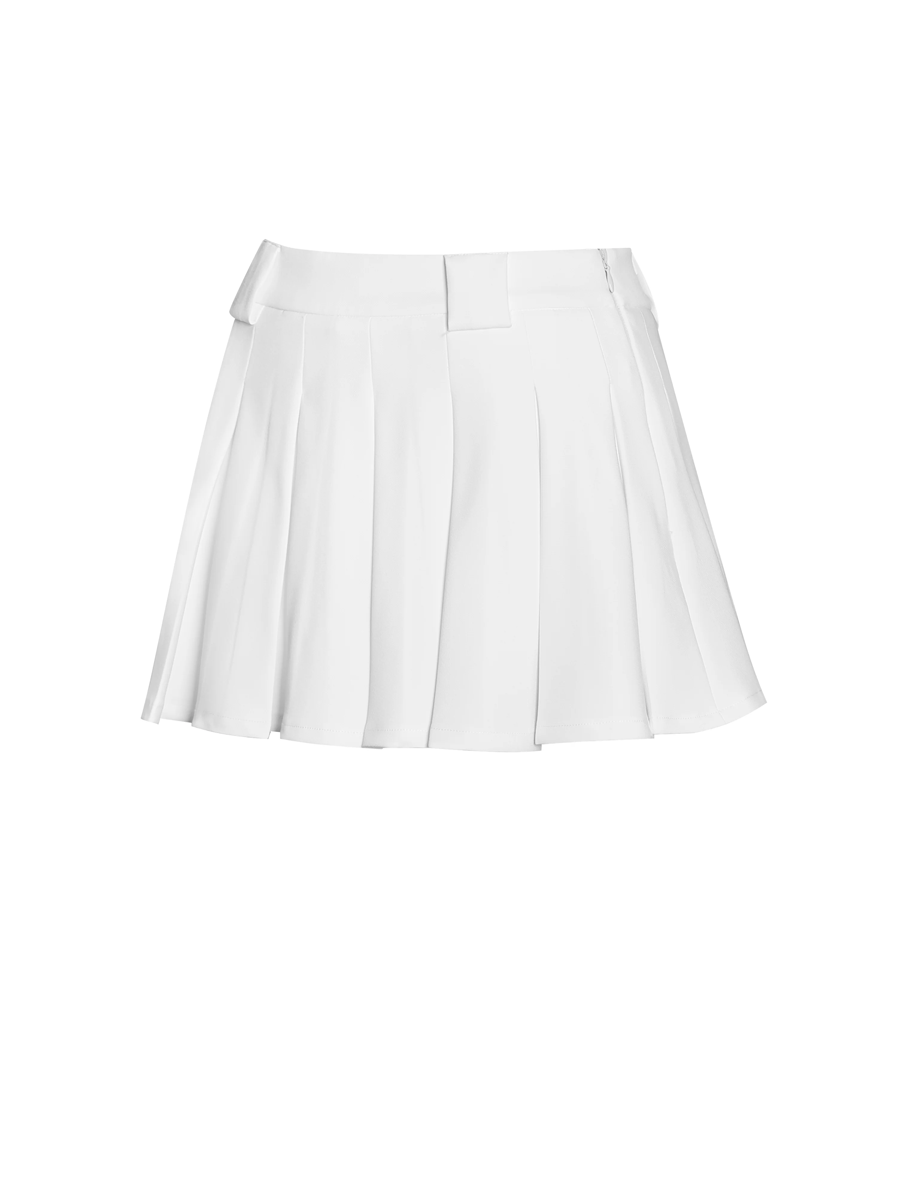 Oaklyn White Pleated Mini Skort - Image 11