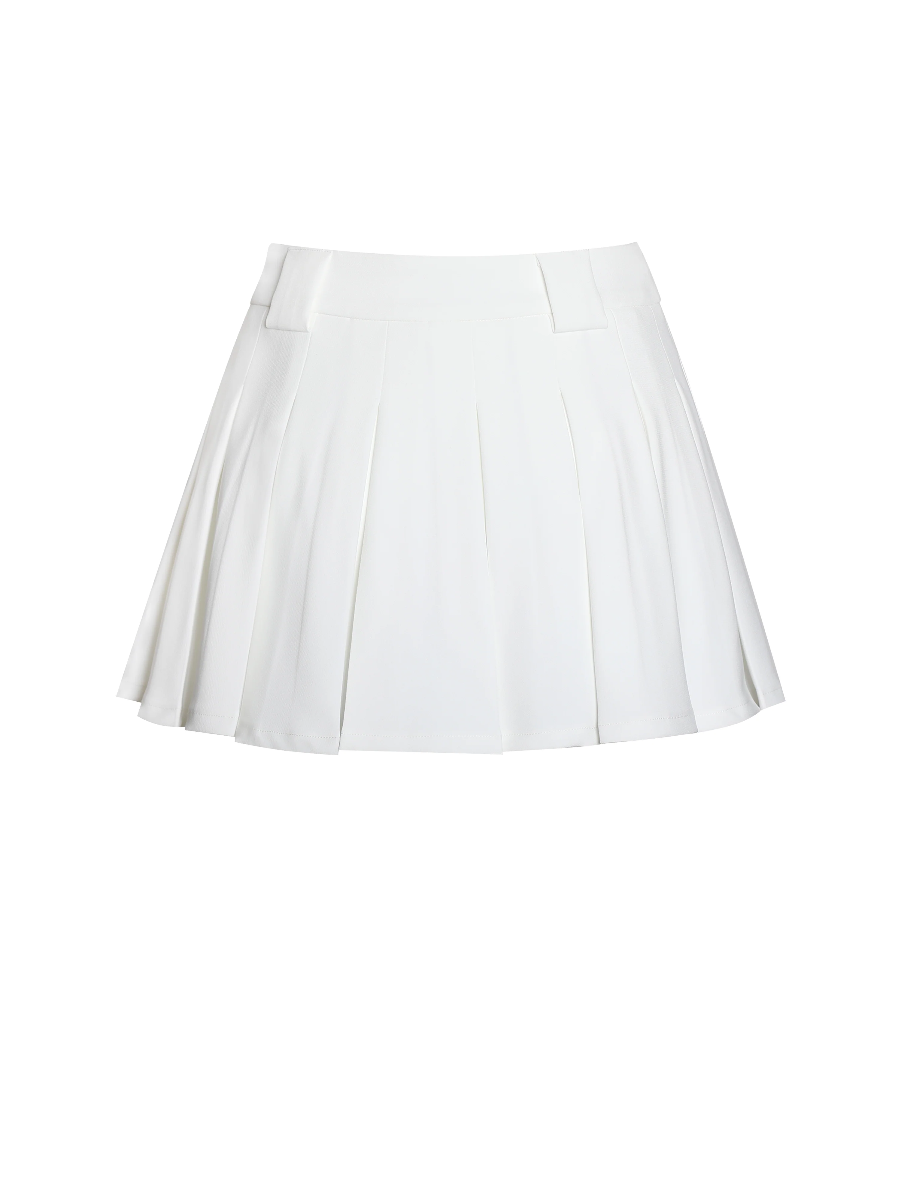 Oaklyn White Pleated Mini Skort - Image 12
