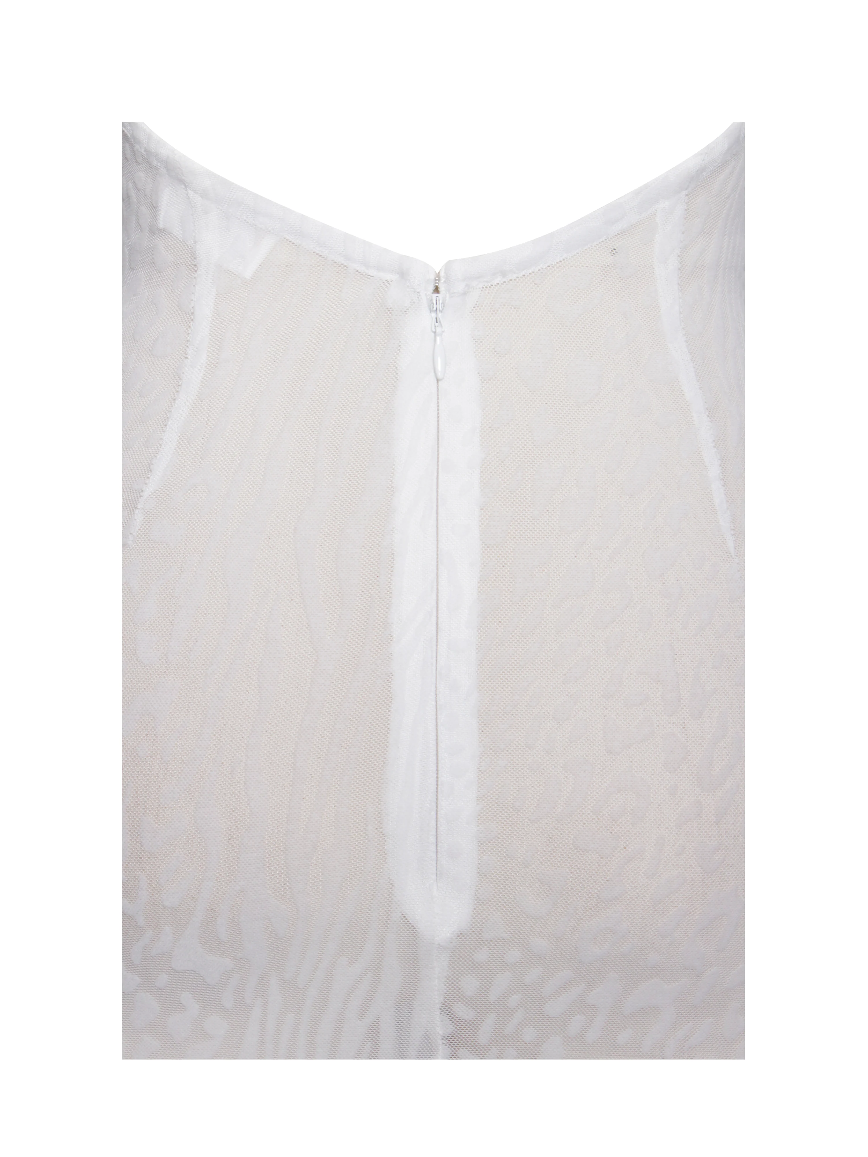 Olena White Burnout Velvet Animal Print Mesh Halter Neck Maxi Dress - Image 21