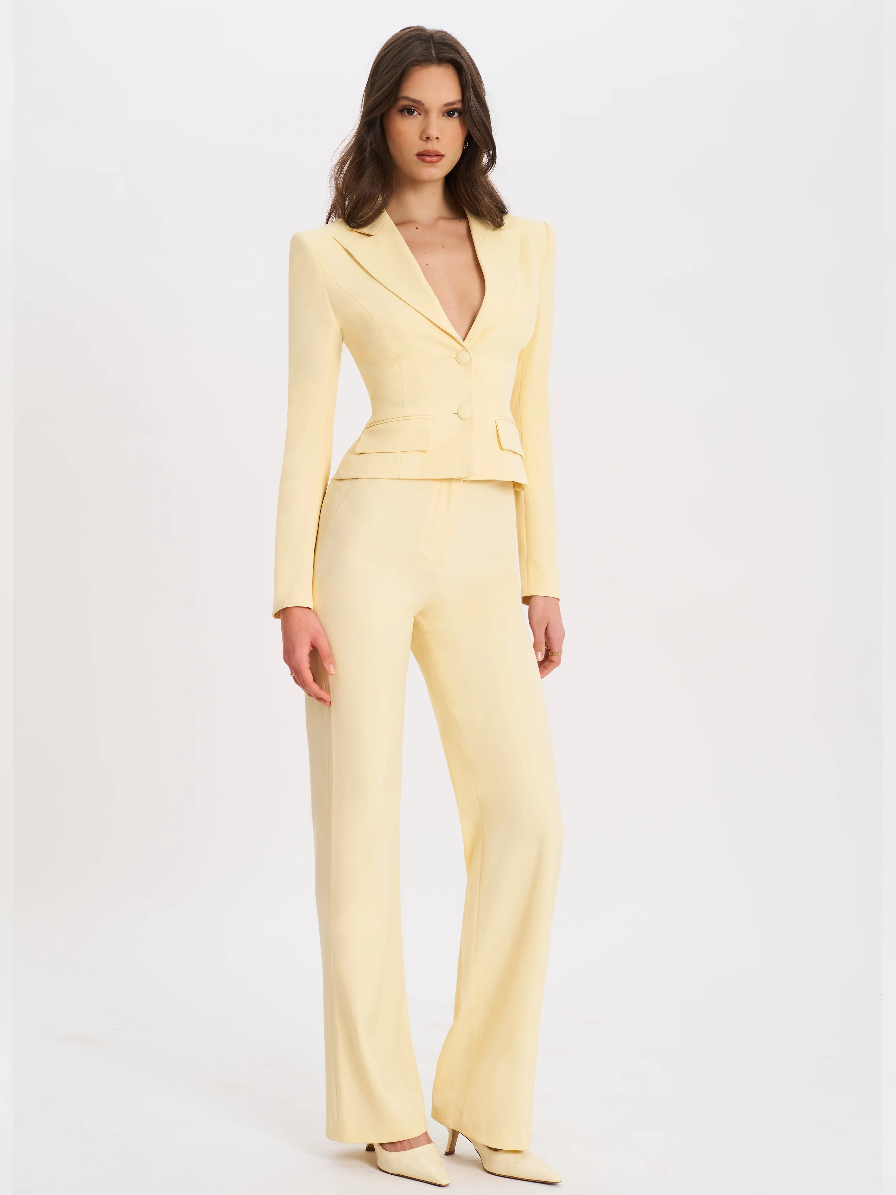 Quinne Butter Yellow Slim-fit Blazer - Image 5