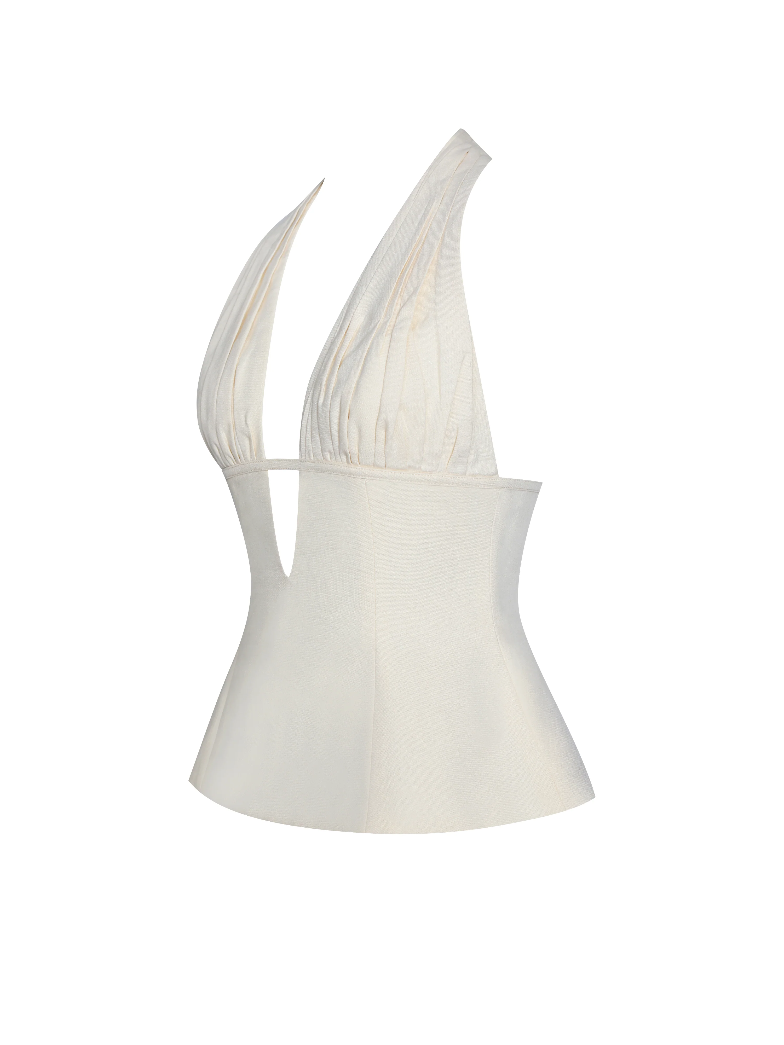 Quinzella Smock Back Halter Neck Linen Top - Image 13