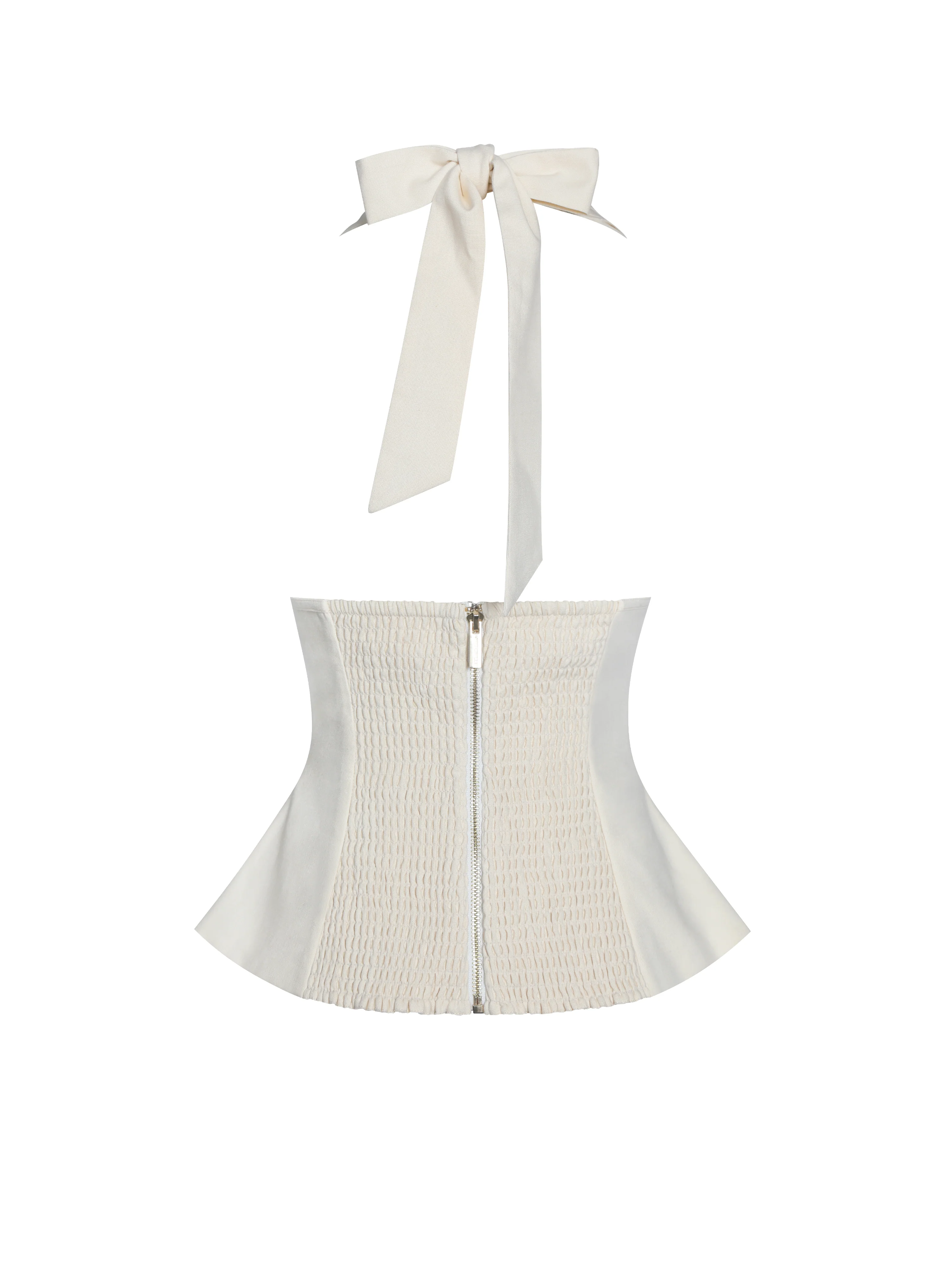 Quinzella Smock Back Halter Neck Linen Top - Image 14