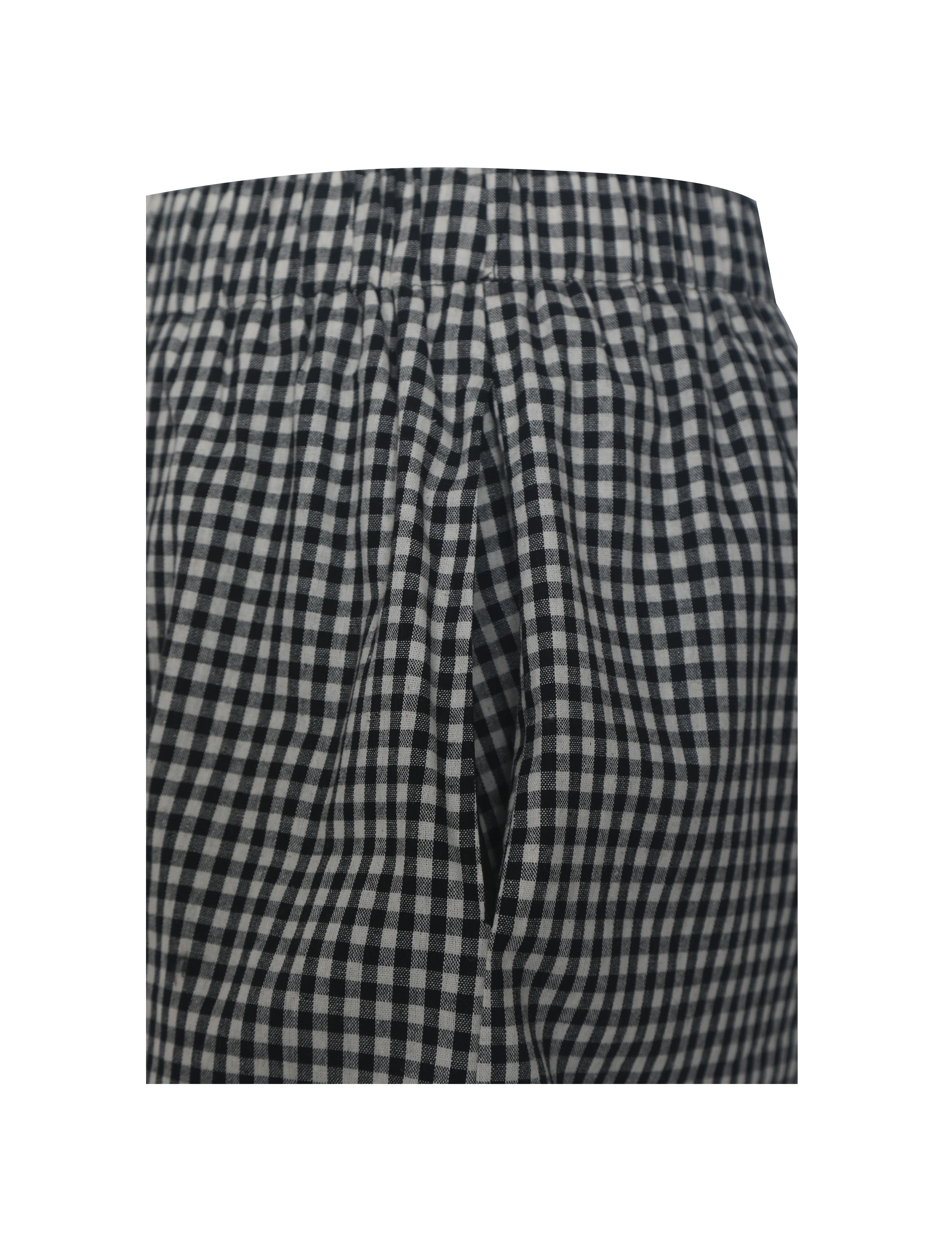 Qutayla Black Gingham Lace Trim Shorts - Image 13