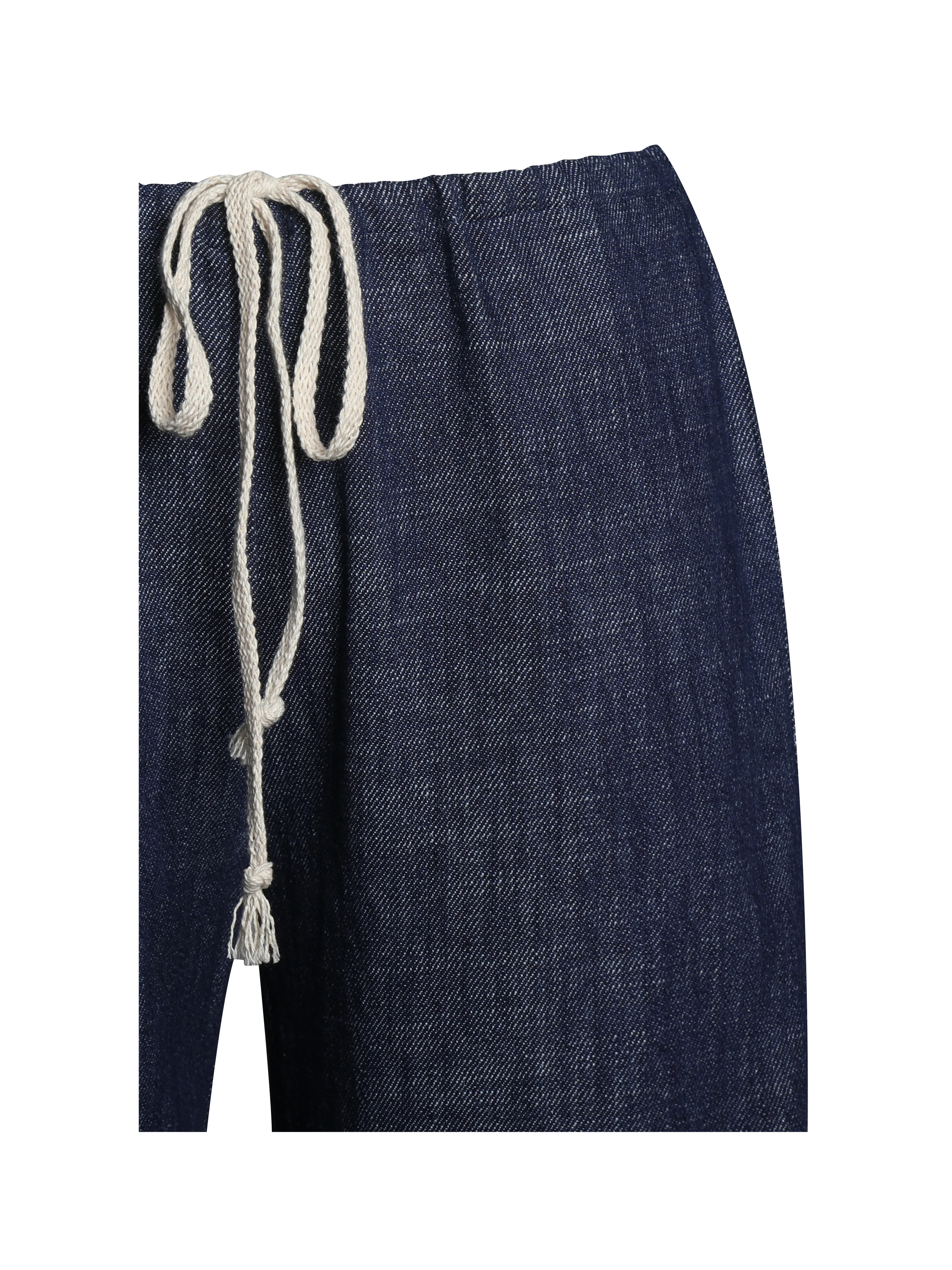 Raffaella Cotton Denim Straight Leg Pants - Image 11