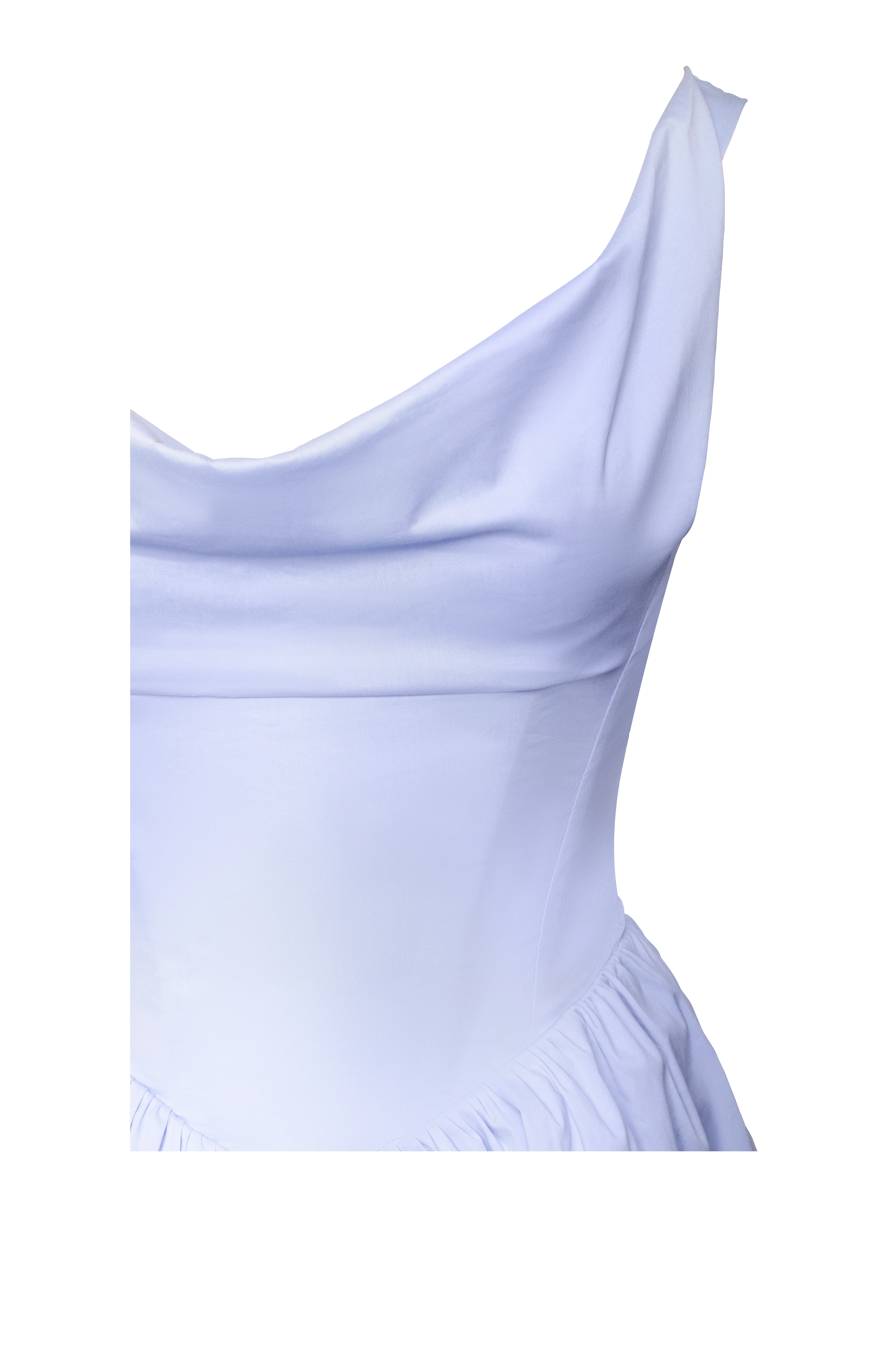 Reina Blue Drop Waist Corset Midi Dress - Image 14