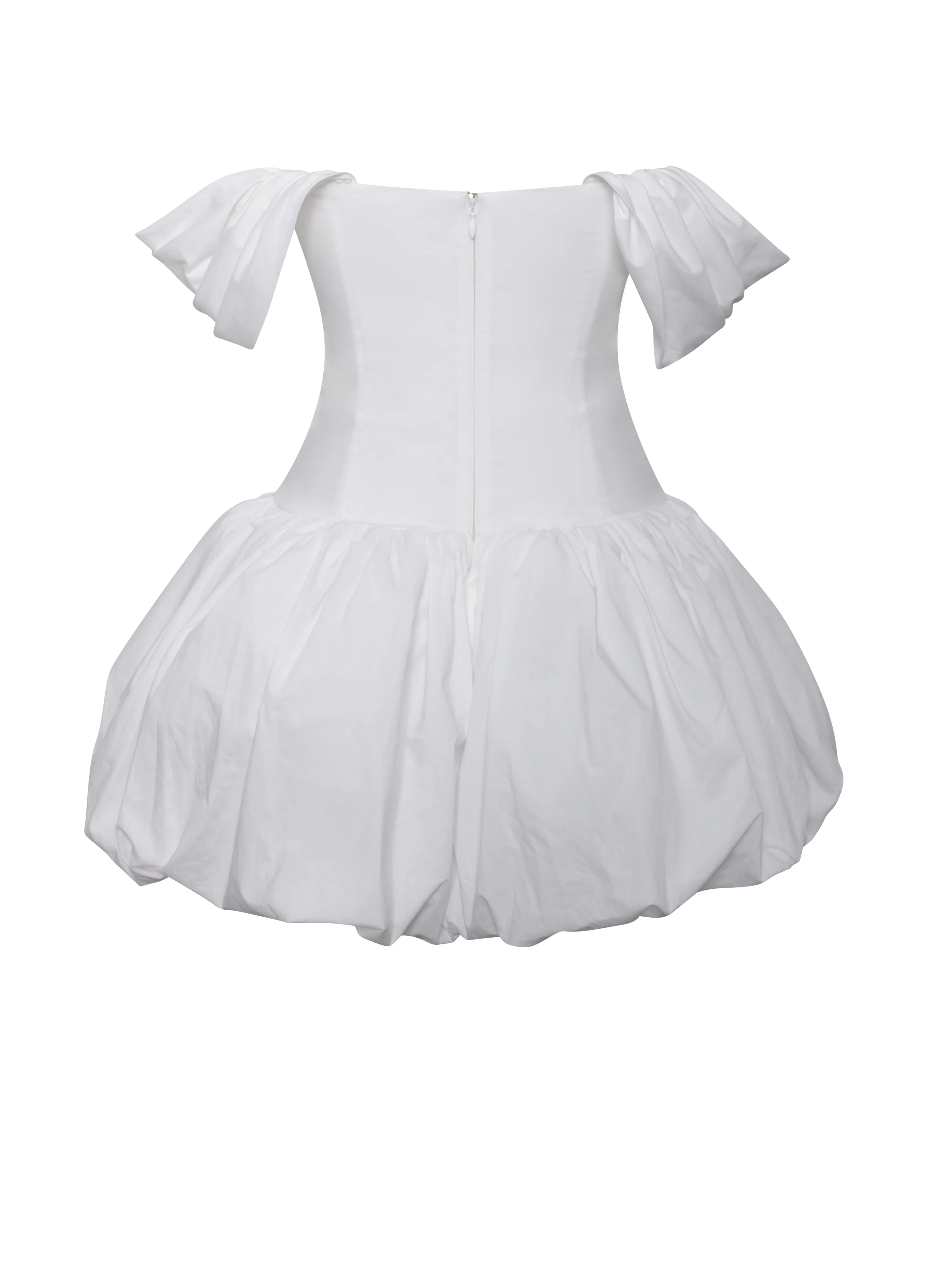 Umika White Bubble Hem Mini Dress - Image 12