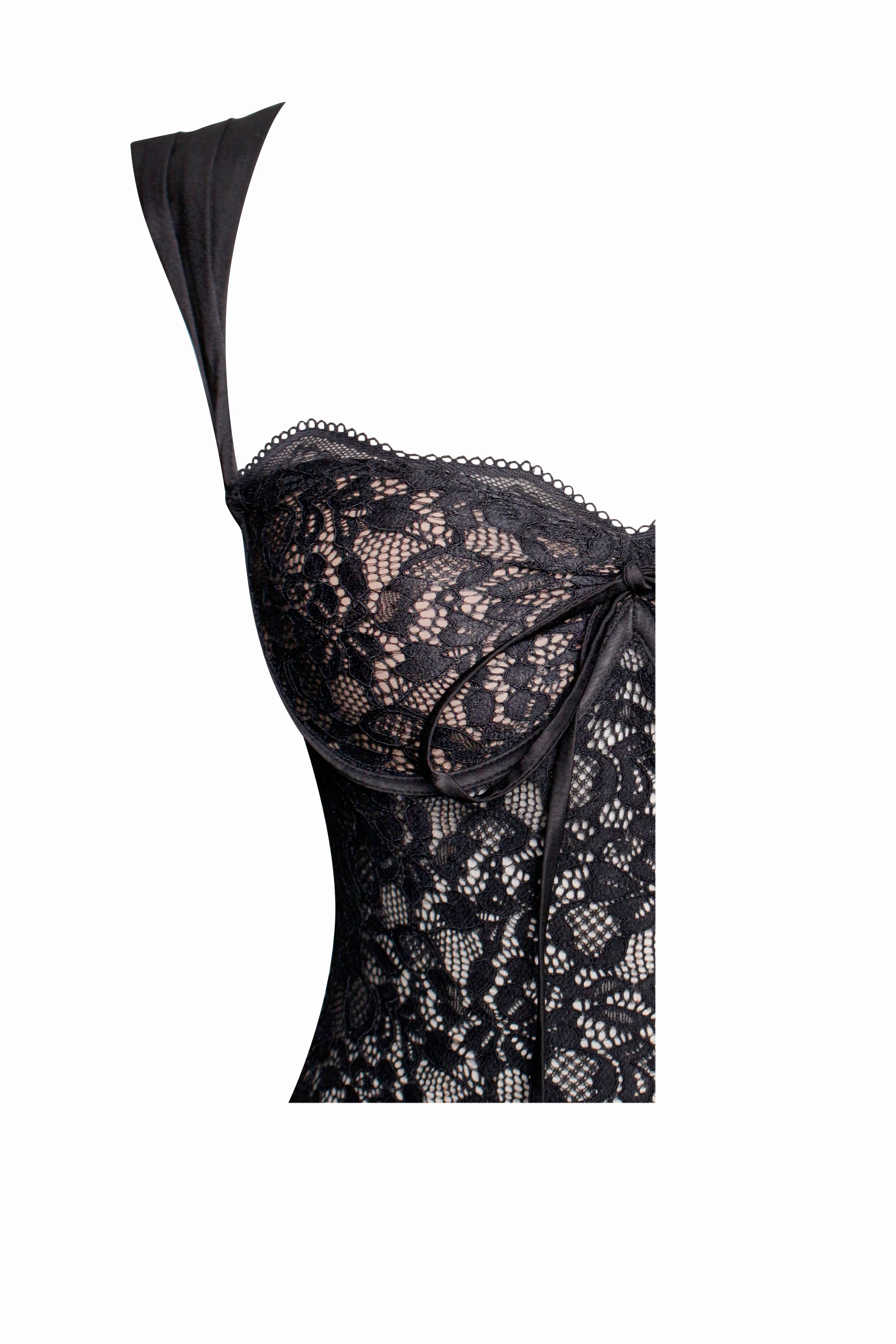 Veronica Black Lace Maxi Dress - Image 13