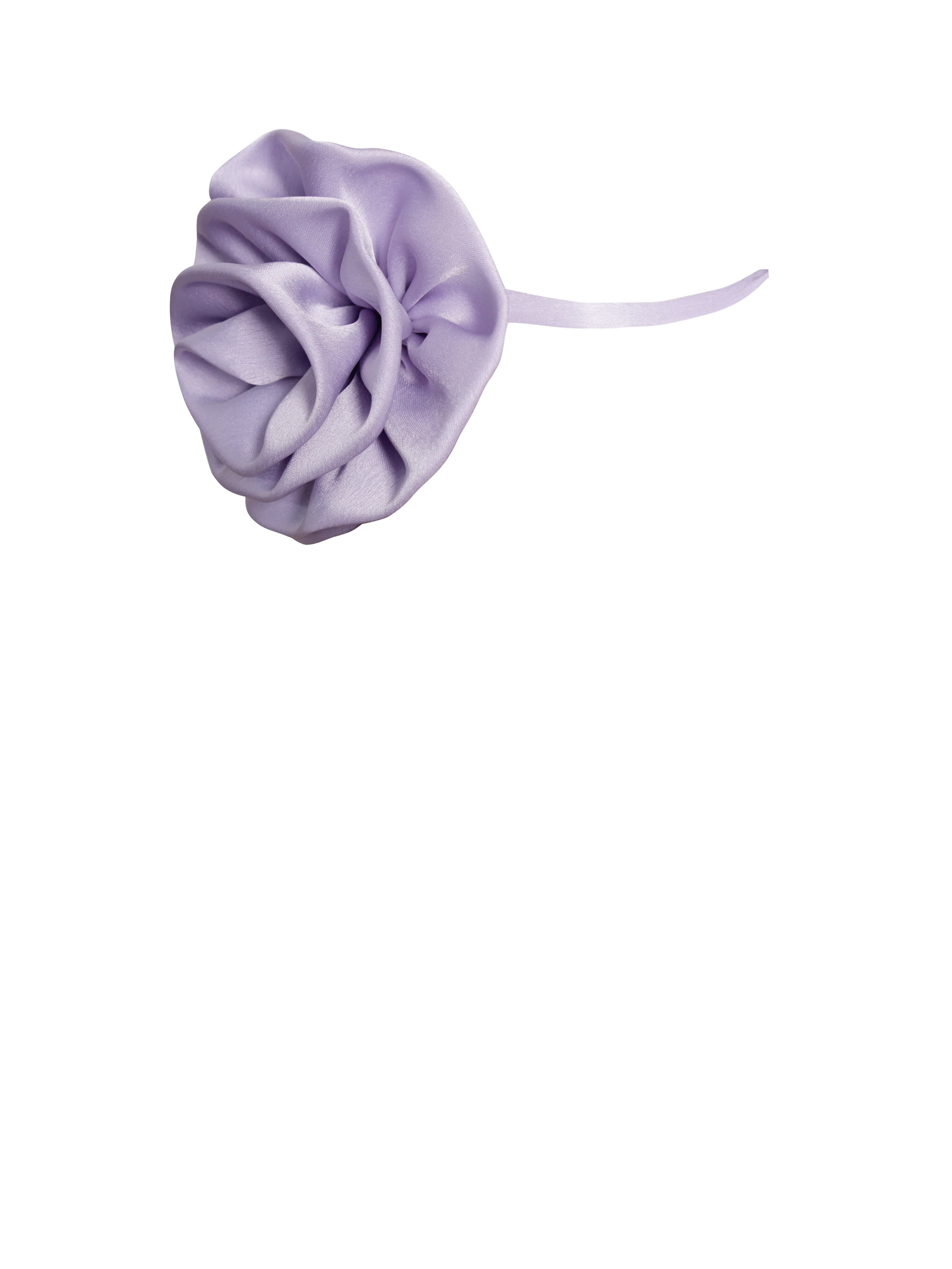 Vida Light Orchid Satin Rose Flower Choker - Image 3