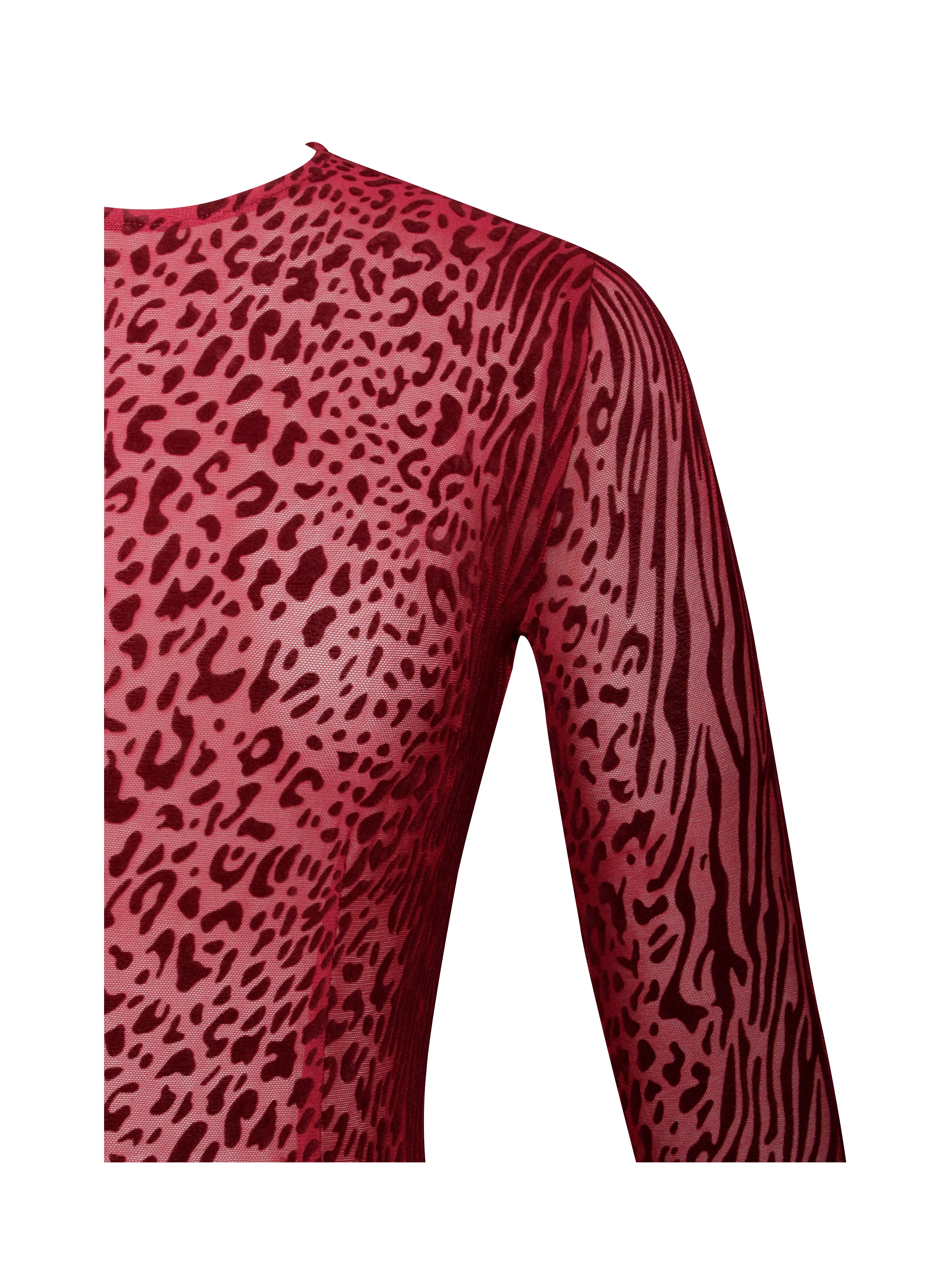 Waylynn Burnout Velvet Detail Mesh Backless Maxi Dress - Image 19