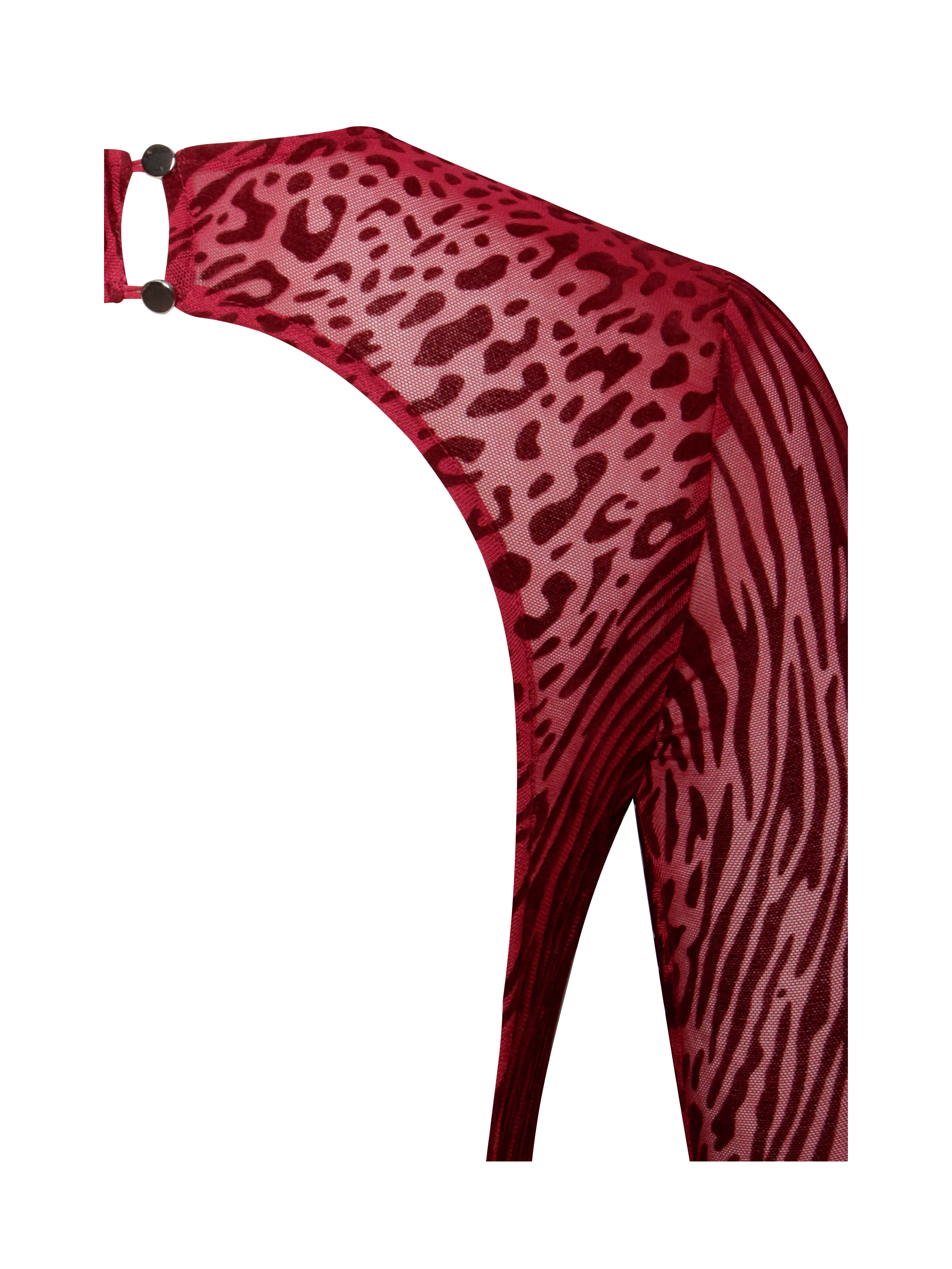 Waylynn Burnout Velvet Detail Mesh Backless Maxi Dress - Image 20