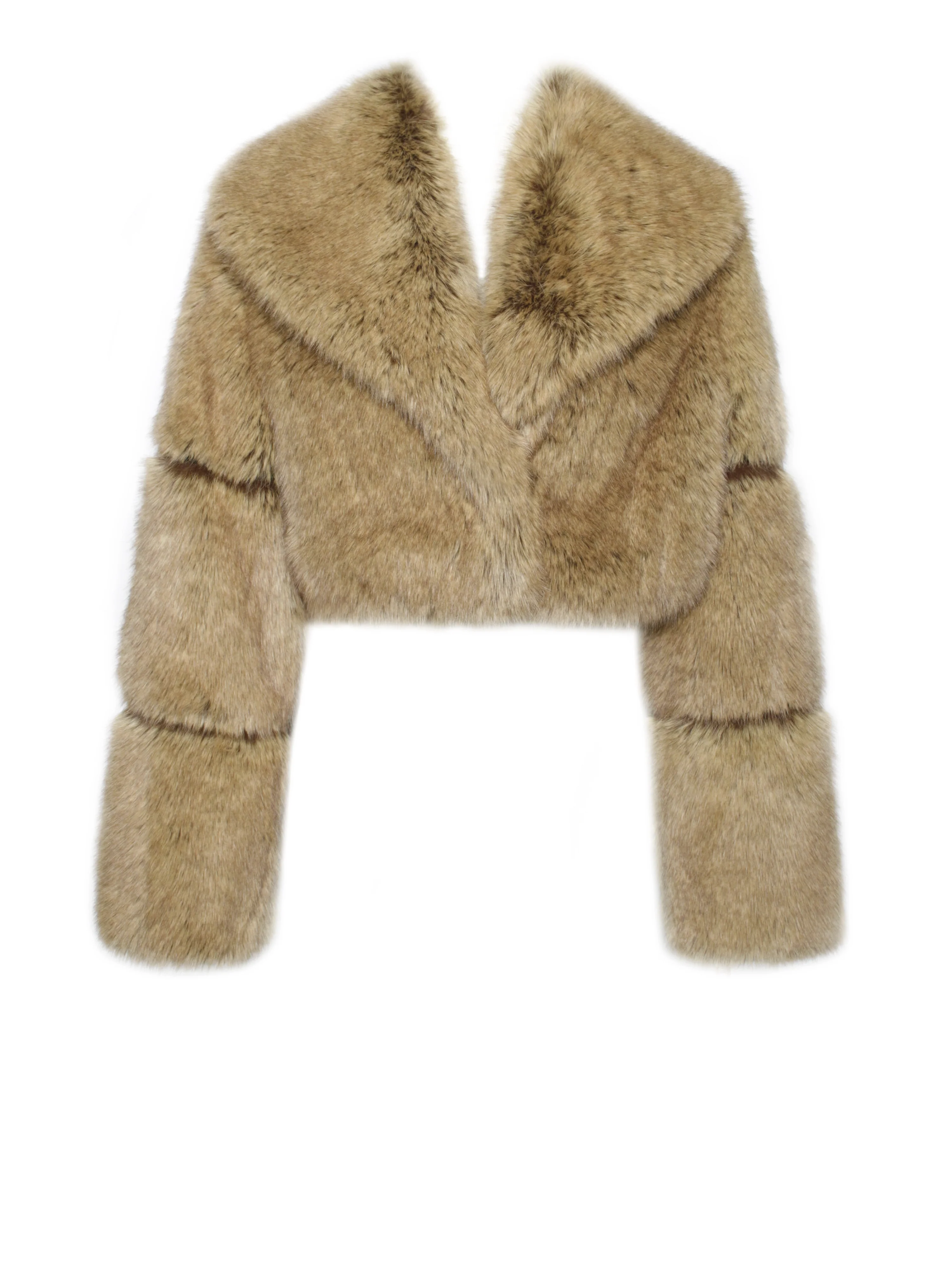 Yadavi Brown Vegan Fur Cropped Jacket - Image 18