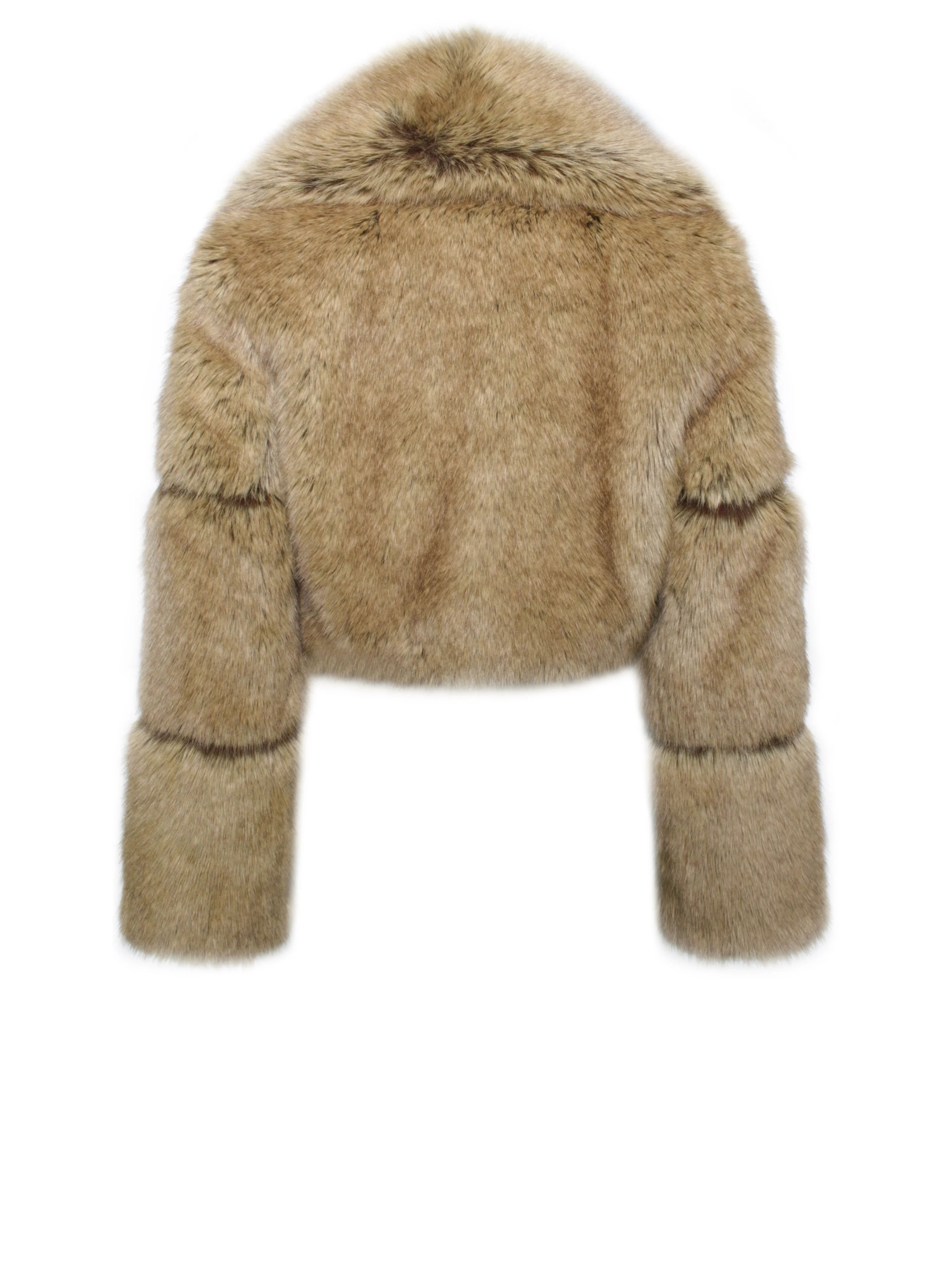 Yadavi Brown Vegan Fur Cropped Jacket - Image 20