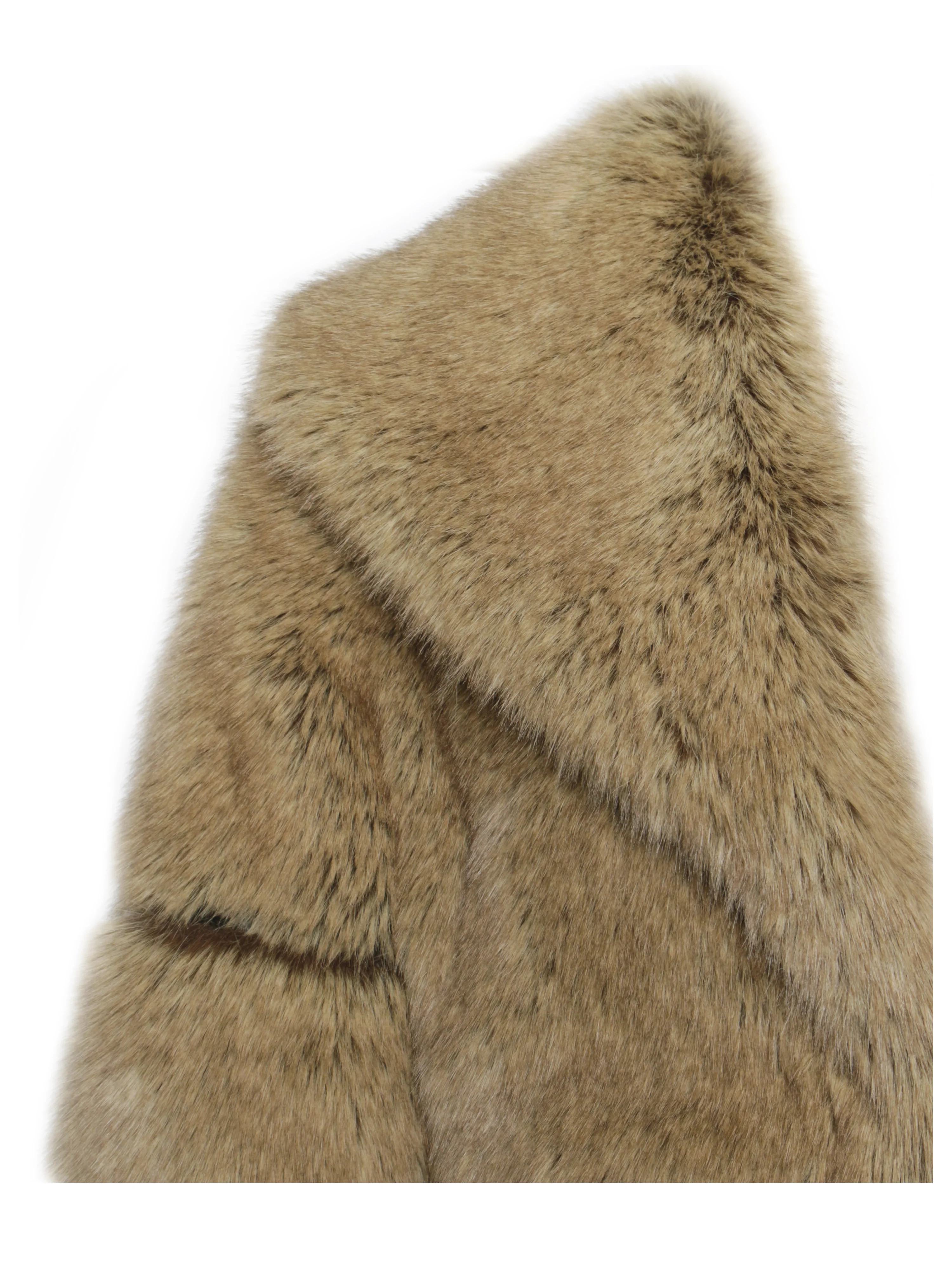 Yadavi Brown Vegan Fur Cropped Jacket - Image 21