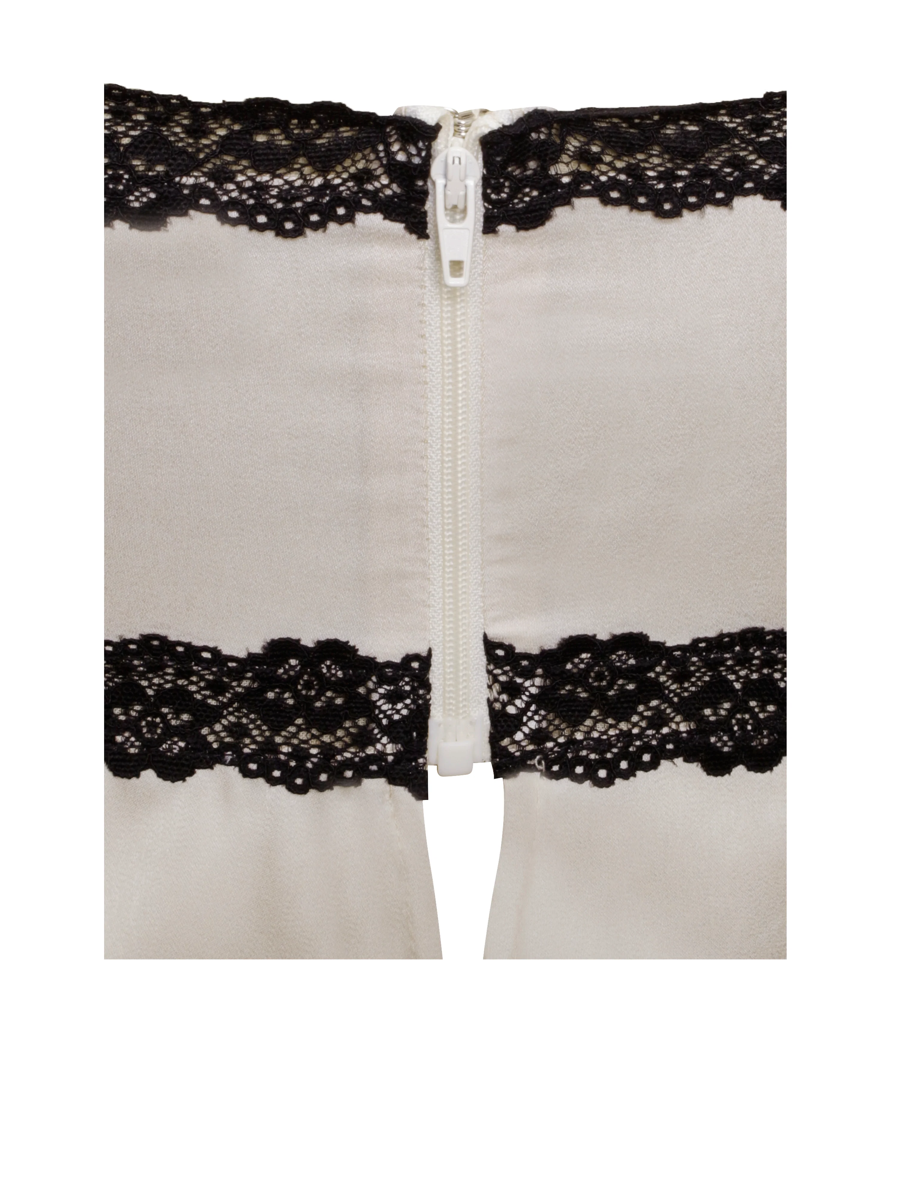 Yareli Beige Lace Trim Satin Strappy Top - Image 19