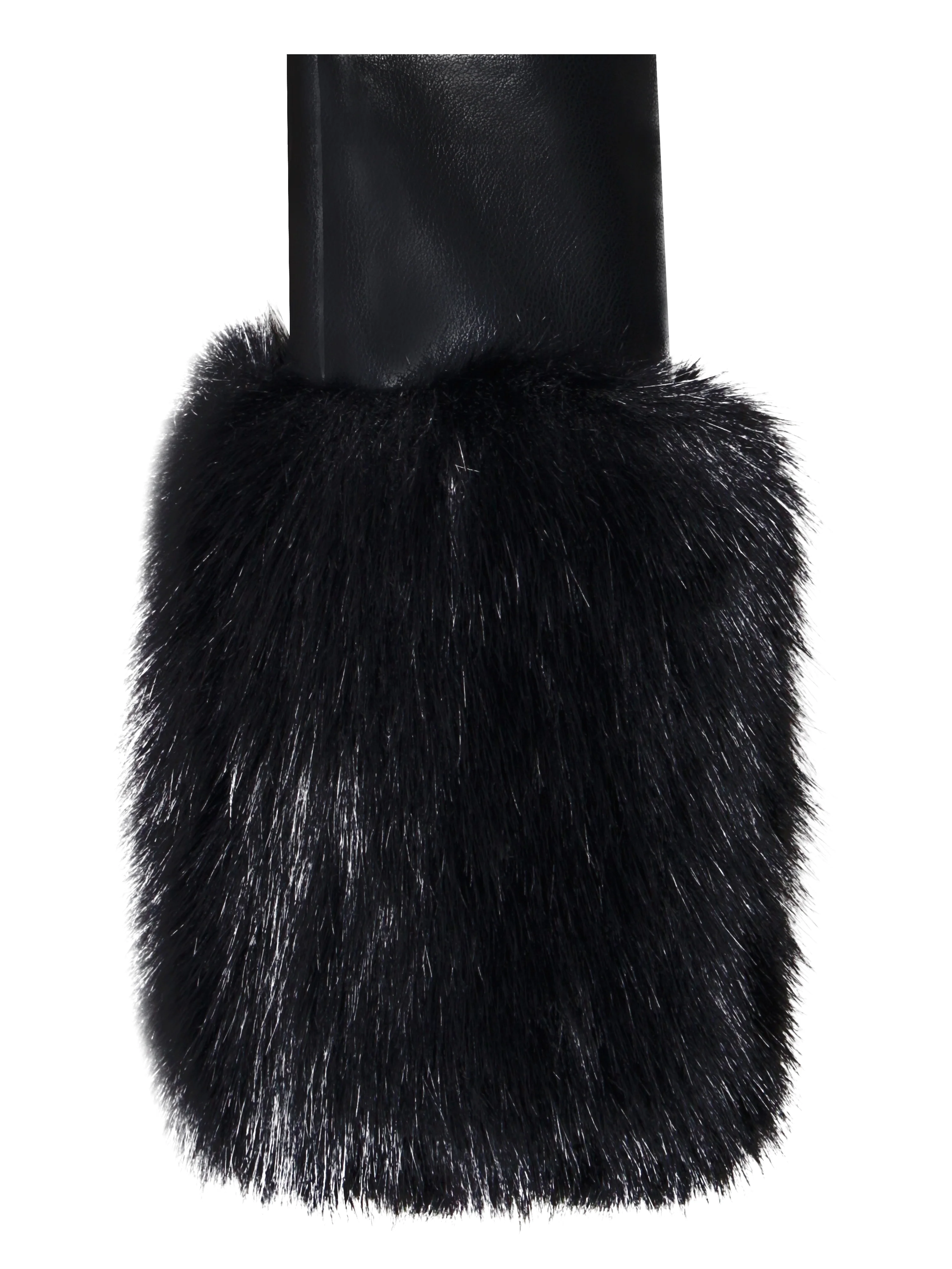 Ziah Cropped Leather Jacket with Fur Collar - Image 26